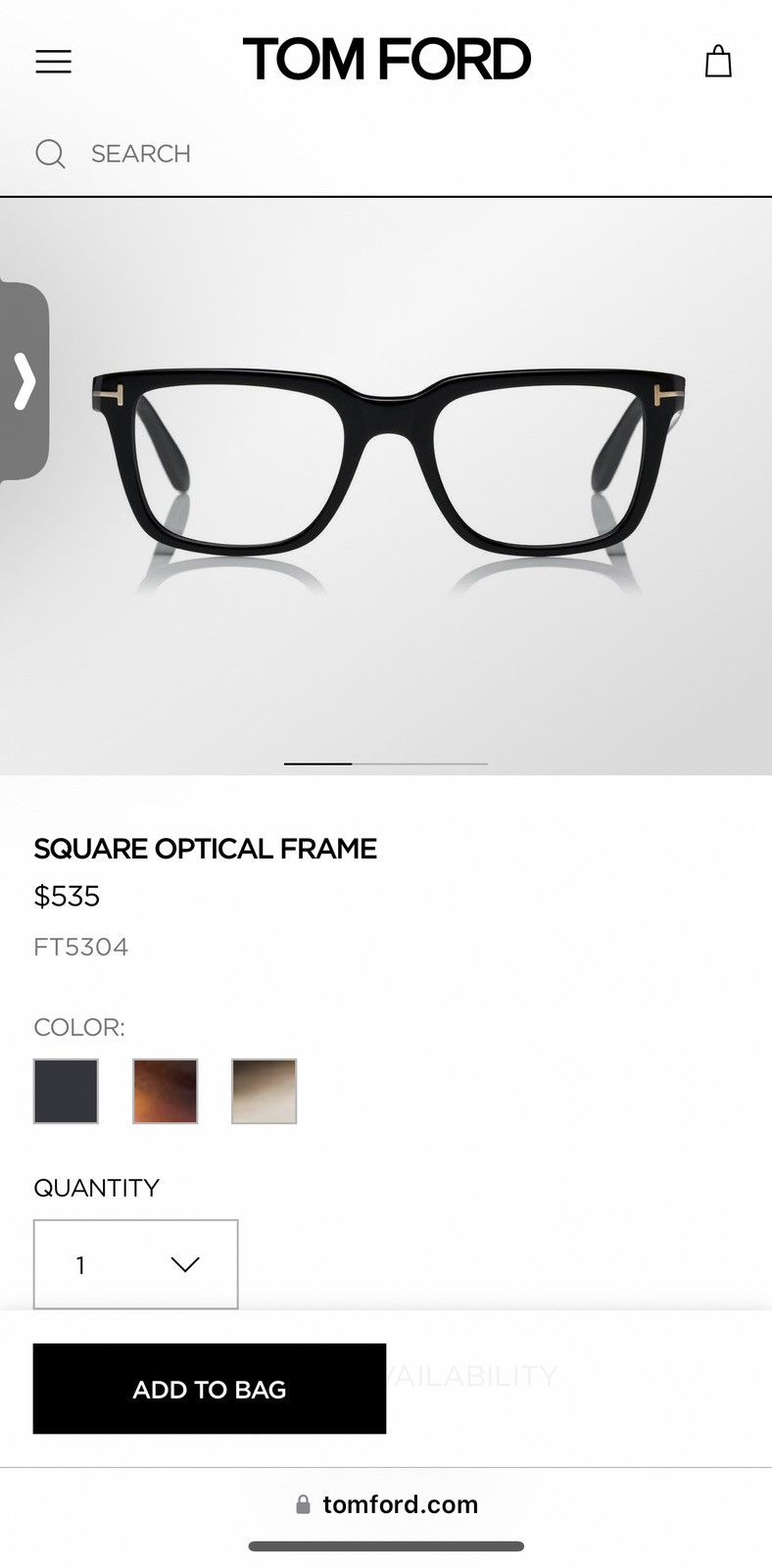 image of Tom Ford Eyeglasses Tf5304 in Black, Men's