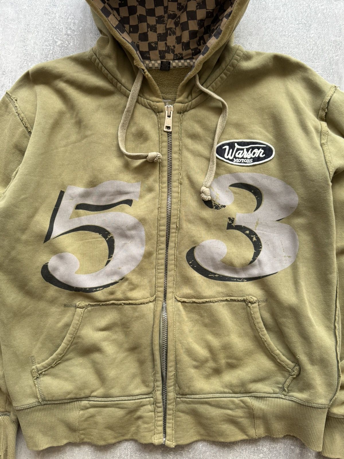 Vintage VintageTrashed Warson Motors Zip Hoodie Racing Mechanic Size US M / EU 48-50 / 2 - 4 Thumbnail