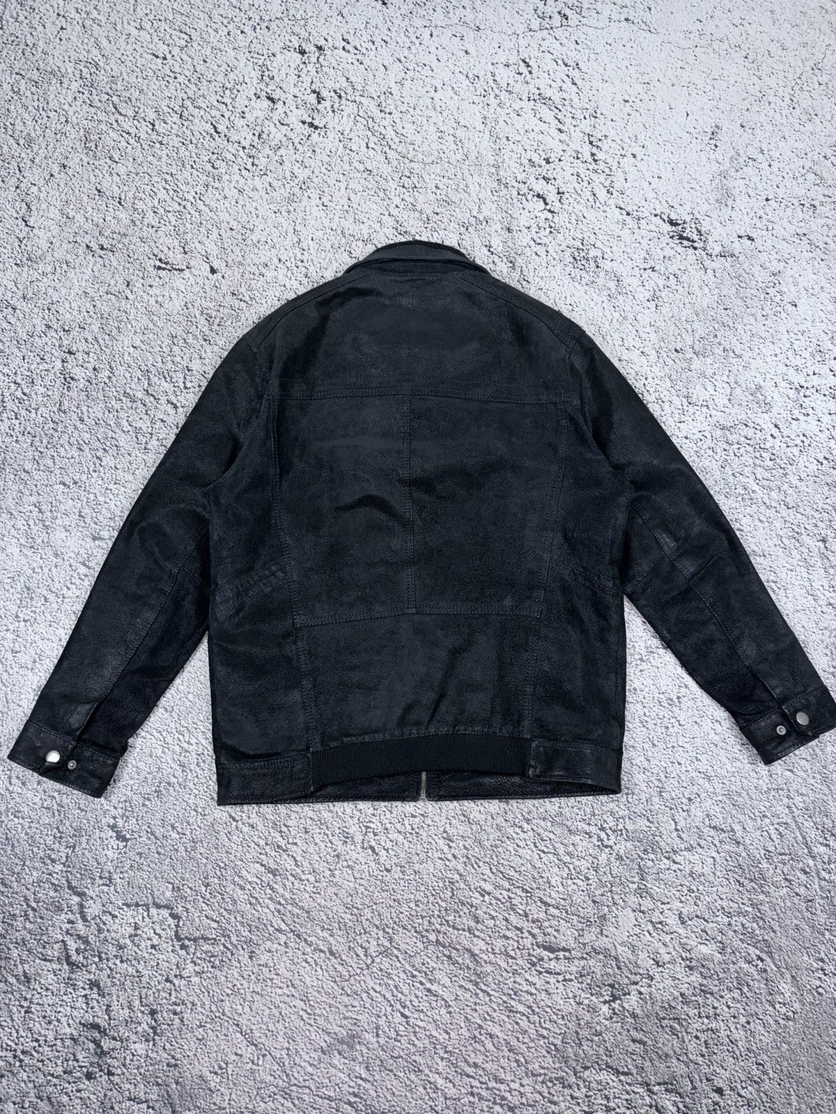 Morgan Homme Vintage Morgan Black Genuine Leather Zip Jacket M Size US M / EU 48-50 / 2 - 7 Thumbnail