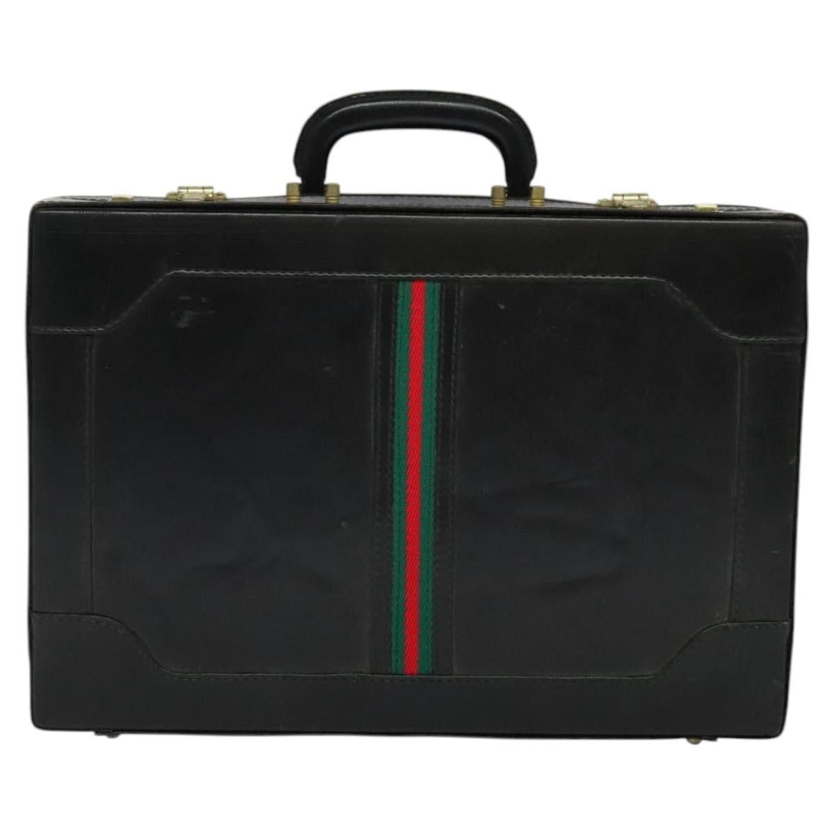 Gucci GUCCI Web Sherry Line Attache Case Hand Bag Leather Red Size ONE SIZE - 3 Thumbnail