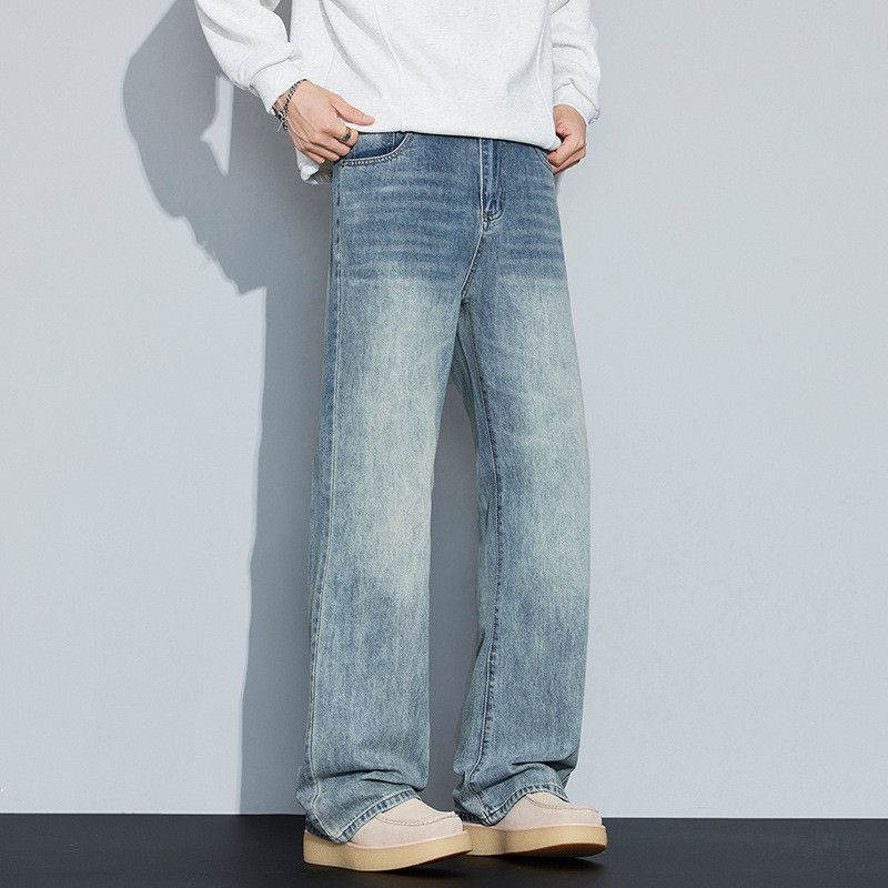 Japanese Brand Men's loose wide-leg Vibe washed vintage jeans Size US 32 / EU 48 - 3 Thumbnail