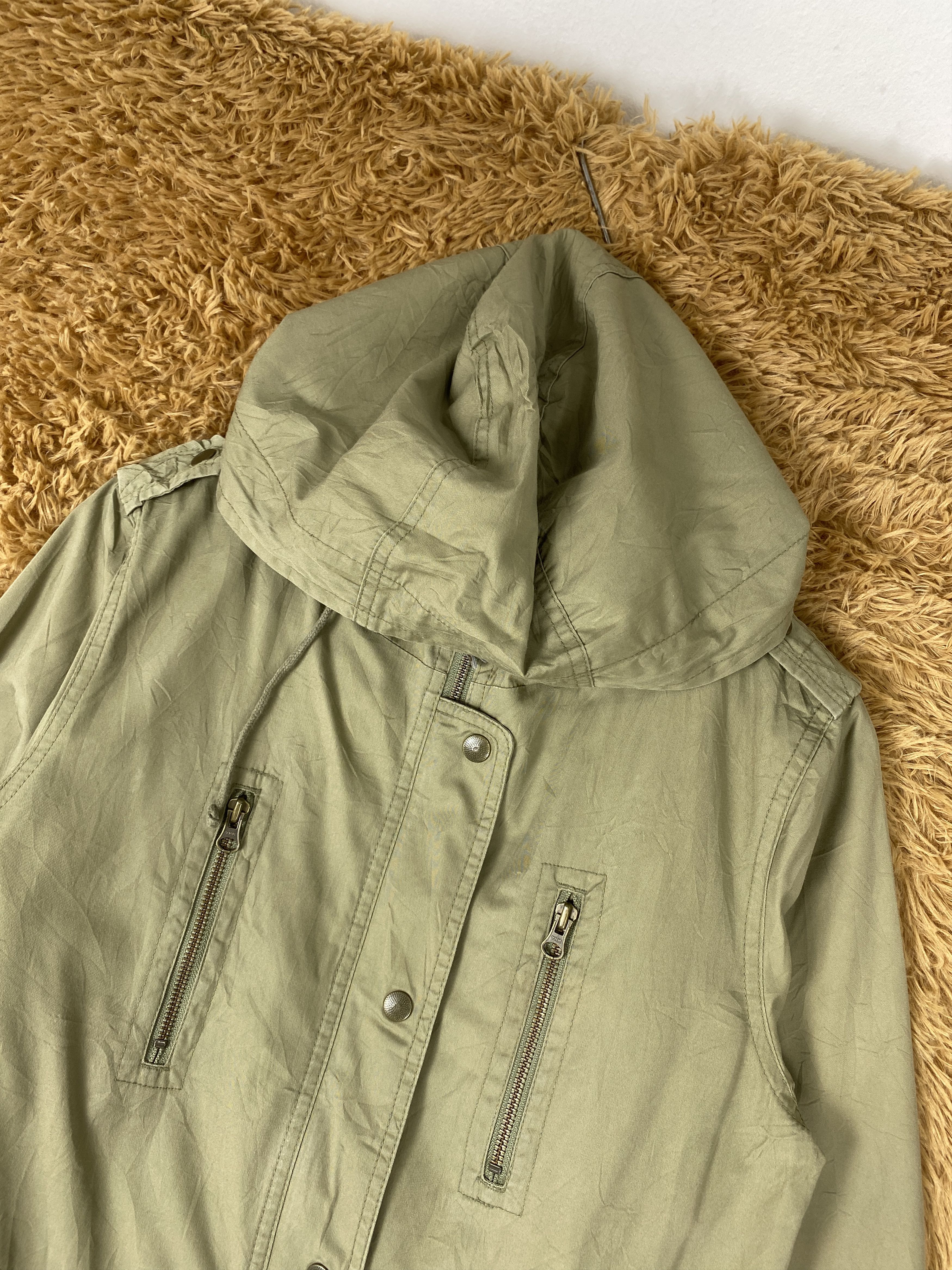 Gap Vintage Gap Jeans Hoodie Multi Pocket Utility Parkas J2075 Size US S / EU 44-46 / 1 - 2 Thumbnail