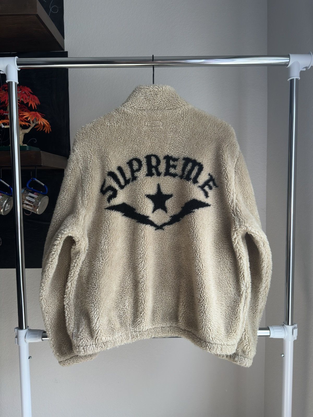 Supreme Star Fleece Beige Size US M / EU 48-50 / 2 - 1 Thumbnail