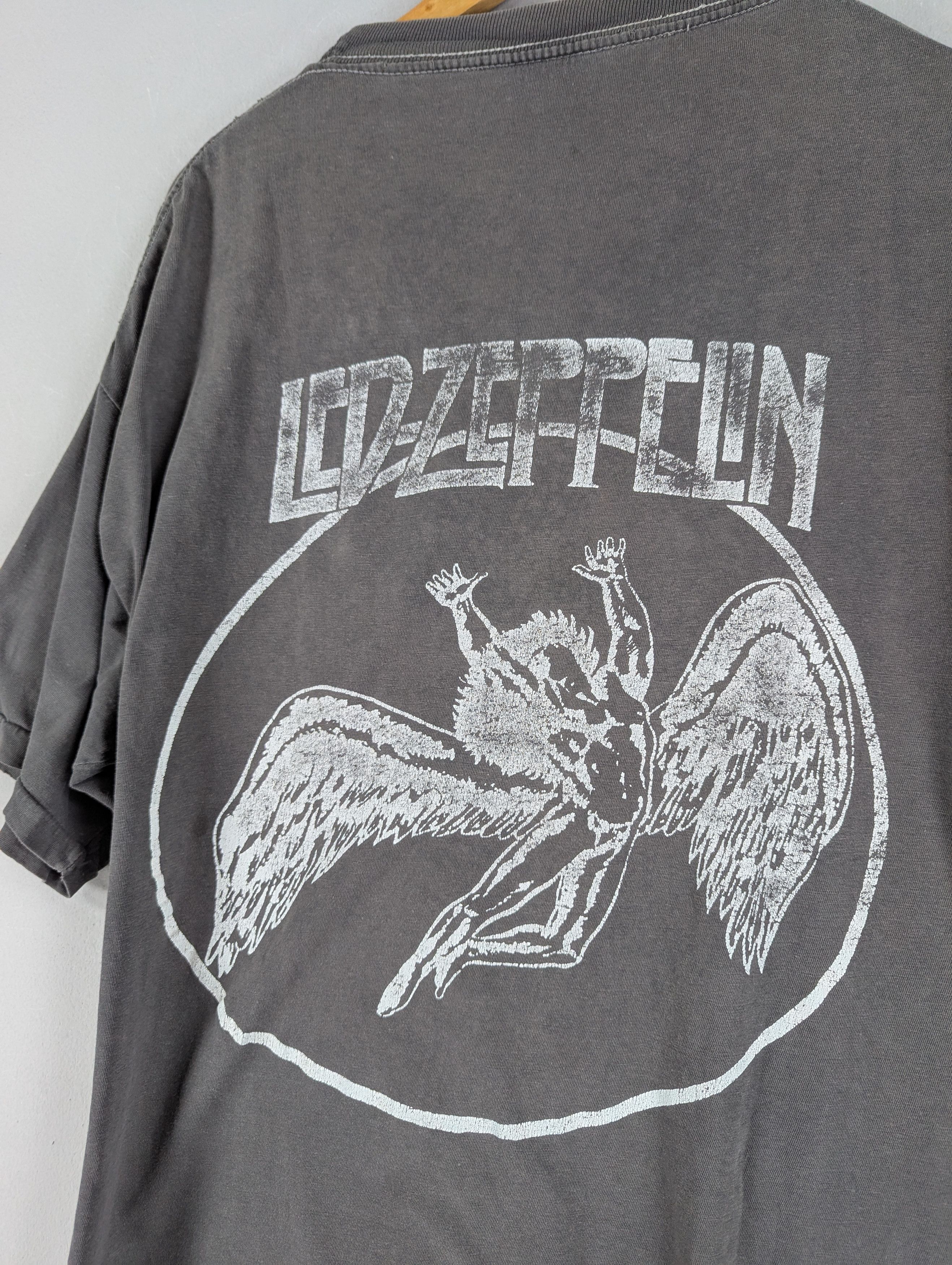 Band Tees 90s THRASHED Led Zeppelin Jimmy Page Robert Plant Band Tee Size US L / EU 52-54 / 3 - 18 Thumbnail