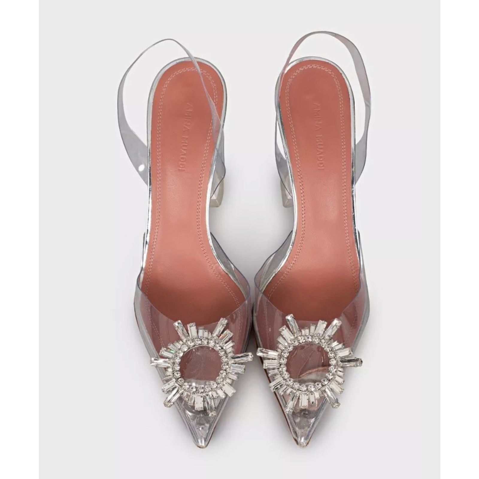 Amina Muaddi Amina Muaddi Begum Clear Slingbacks - Size 38 Size US 8 / IT 38 - 2 Thumbnail
