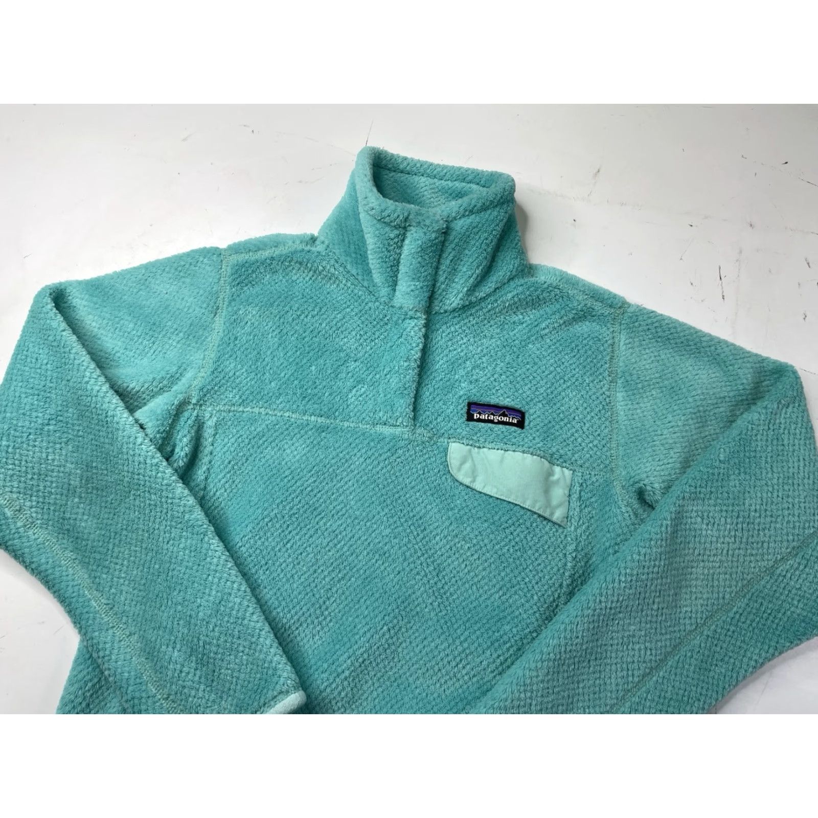 Patagonia Patagonia Sweater Womens Small Re-Tool Snap-T Pullover Fleece Aqua Teal Plus Pockets Size S / US 4 / IT 40 - 2 Thumbnail