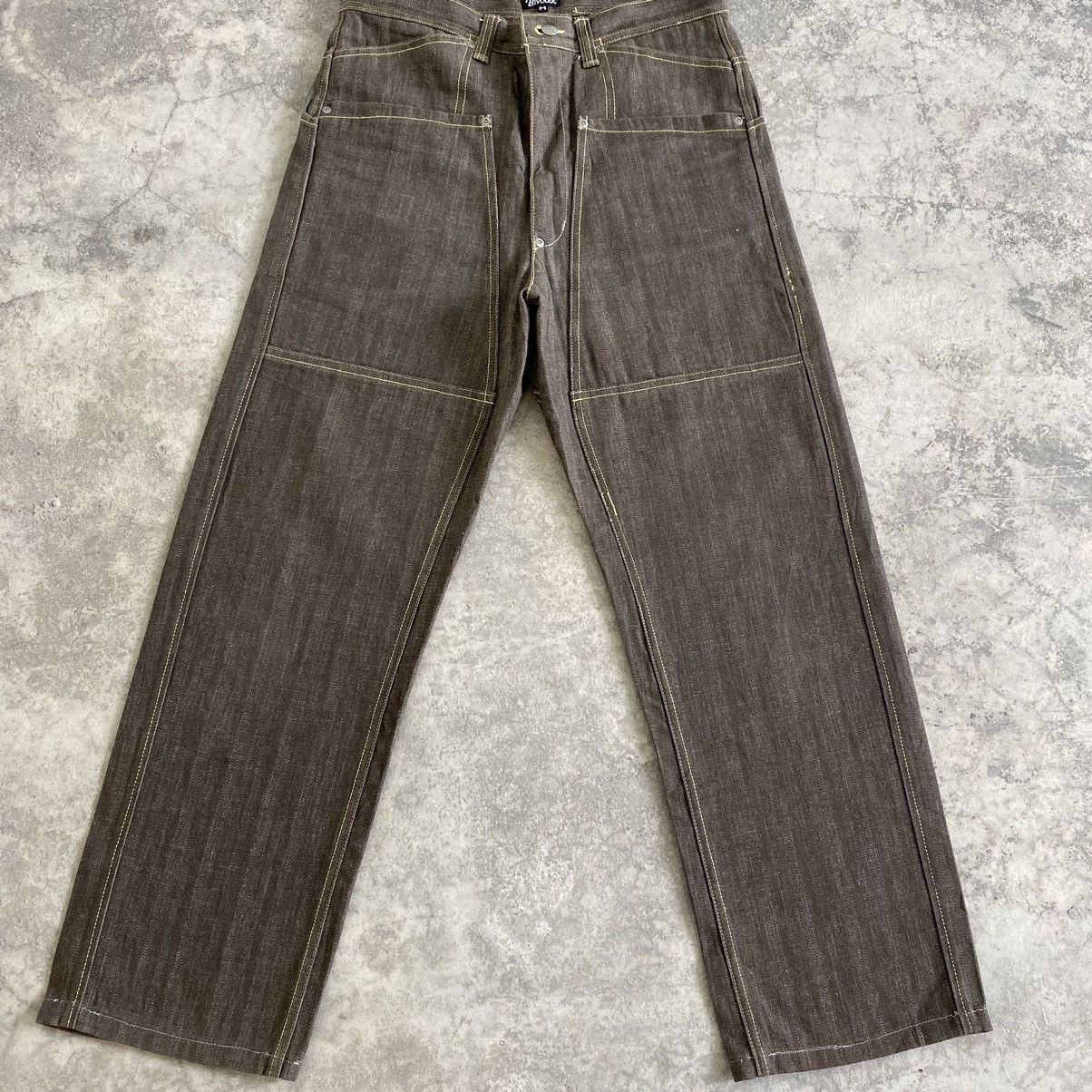 Japanese Brand Vintage Bivouac Japan Double knee HBT Workwear Denim Size US 32 / EU 48 - 2 Thumbnail