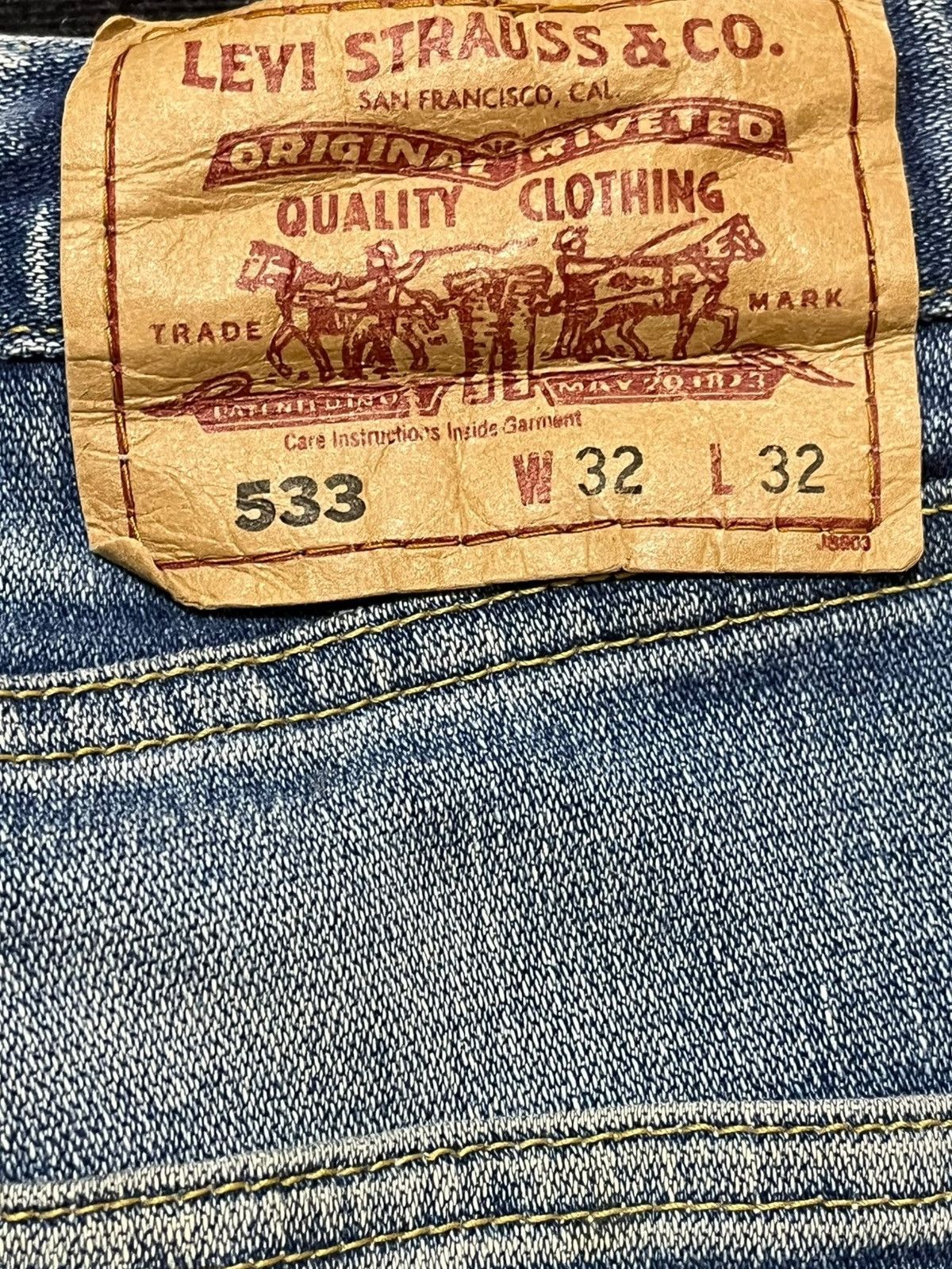 Levi's Vintage Levi’s 533 Grunge Faded Distressed Denim Size US 31 - 8 Thumbnail