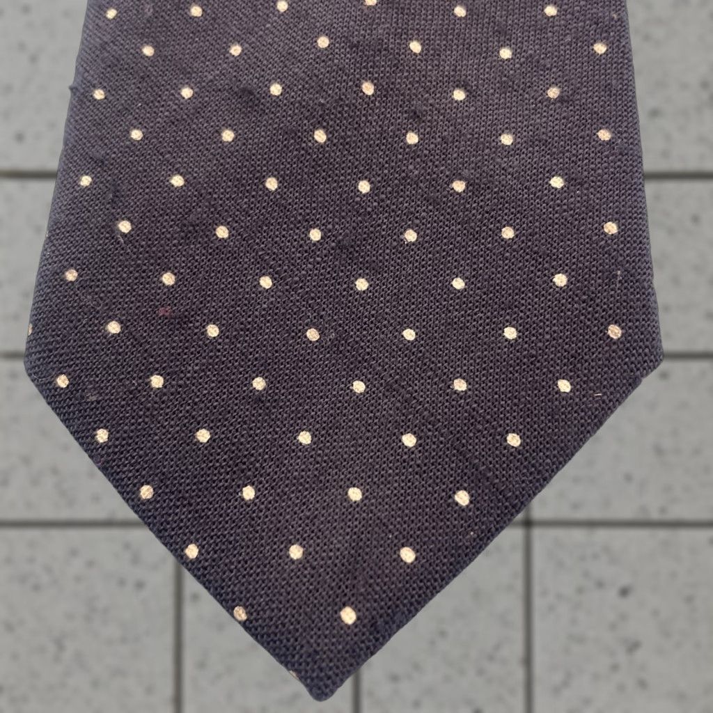 Brooks Brothers VINTAGE Brooks Brothers Makers Silk Tie Blue White Dots Spots USA 3.25x55 Tie Mens Silk Vintage 1960s Wedding Business Power Tie Size ONE SIZE - 1 Thumbnail