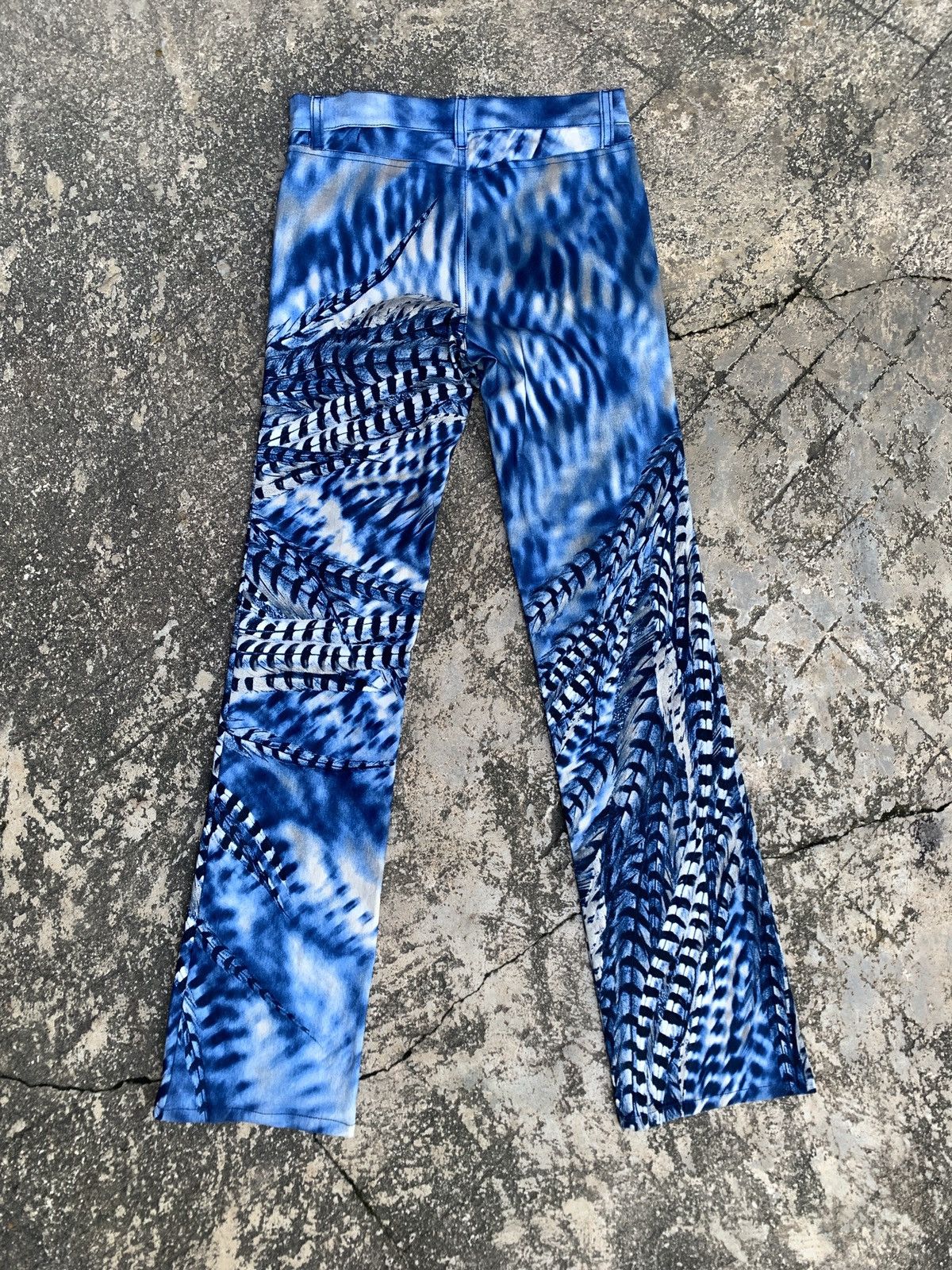 Designer × Vintage y2k Bongo Graphic Peacock Pants Size 28" / US 6 / IT 42 - 1 Thumbnail