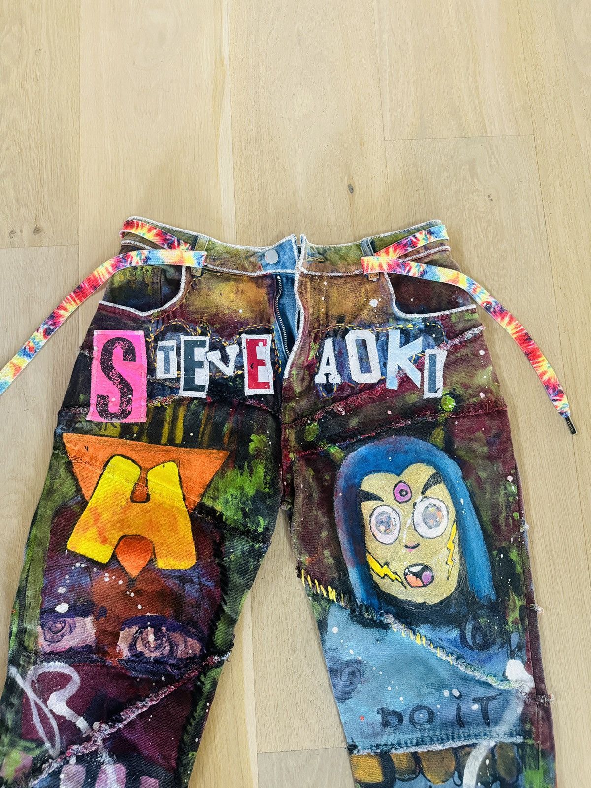Other Steve Aoki 1 of 1 Hand Painted Denim Size US 28 / EU 44 - 4 Thumbnail