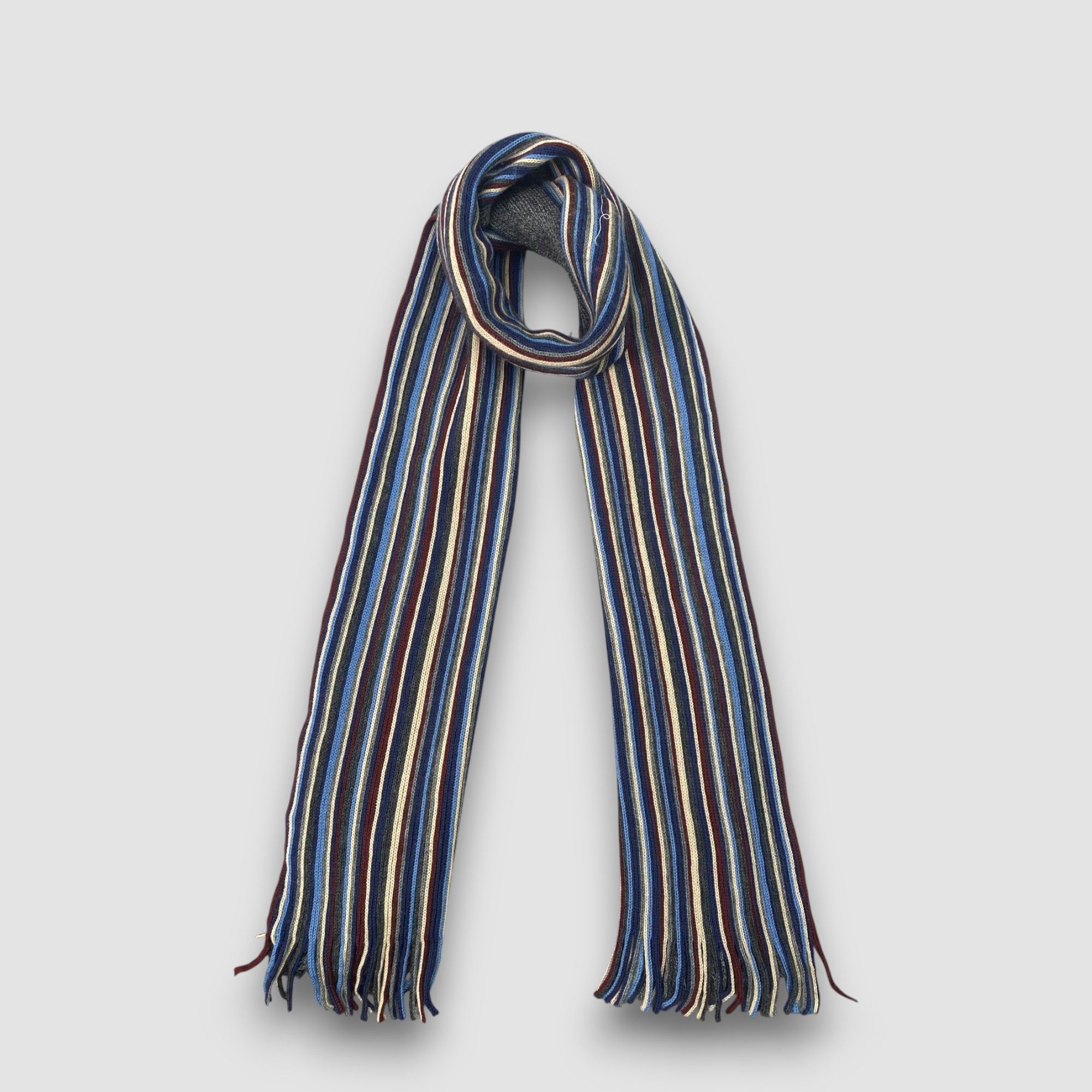 Paul Smith Vintage Paul Smith Scarf Muffler Wool Ribbed Knit Scarves Size ONE SIZE - 1 Thumbnail