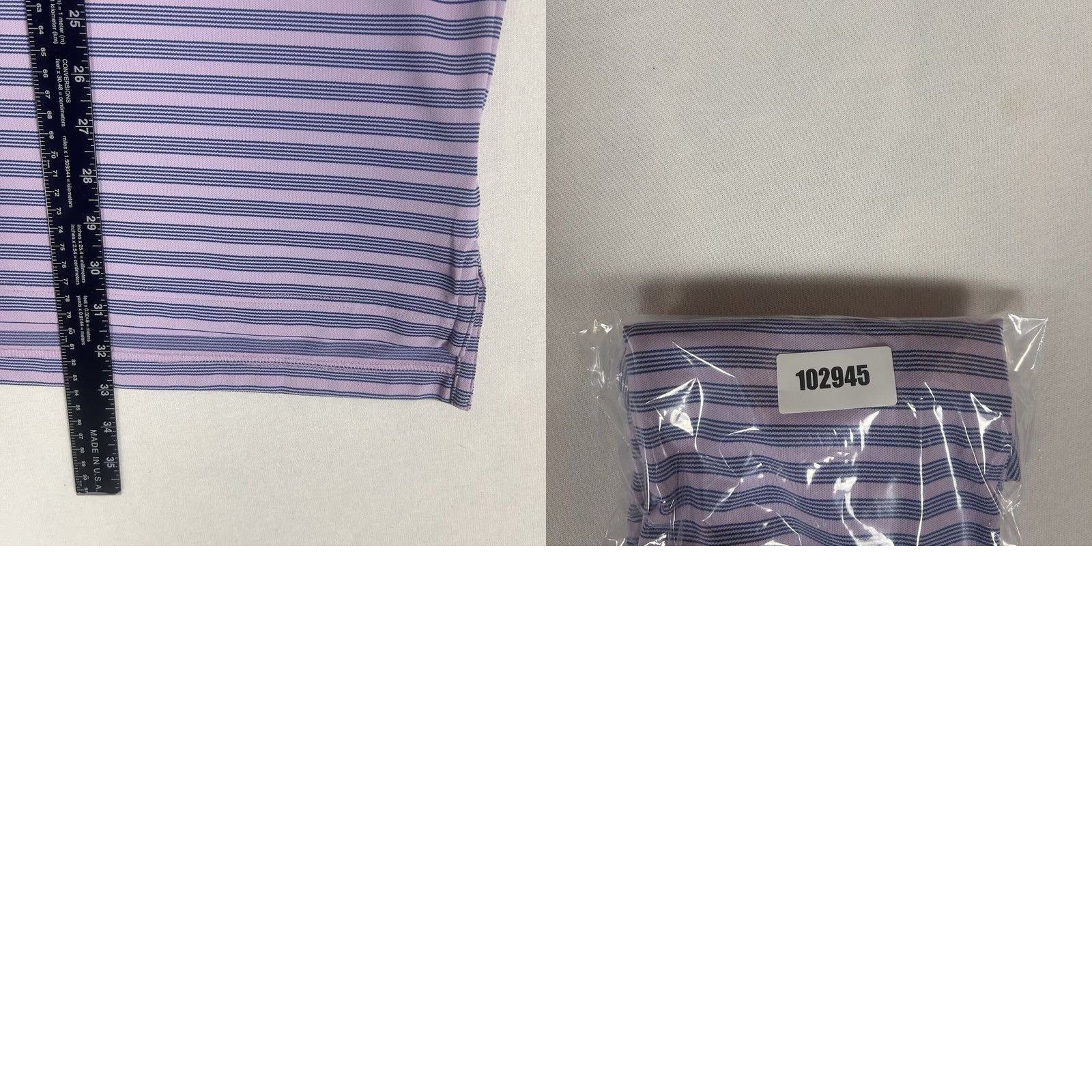 Peter Millar Peter Millar Golf Polo Shirt Mens XL Purple Striped Short Sleeve Polo Casual Performance Stretch Shirt Size US XL / EU 56 / 4 - 8 Thumbnail