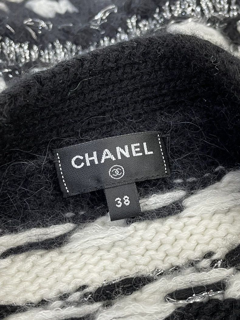 Chanel Chanel 22B pink and black striped cashmere cardigan jacket Size XS / US 0-2 / IT 36-38 - 5 Thumbnail