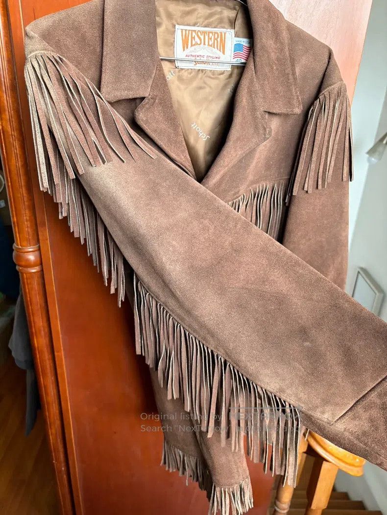 Schott Schott Vintage western fringed leather jacket Size US L / EU 52-54 / 3 - 6 Thumbnail