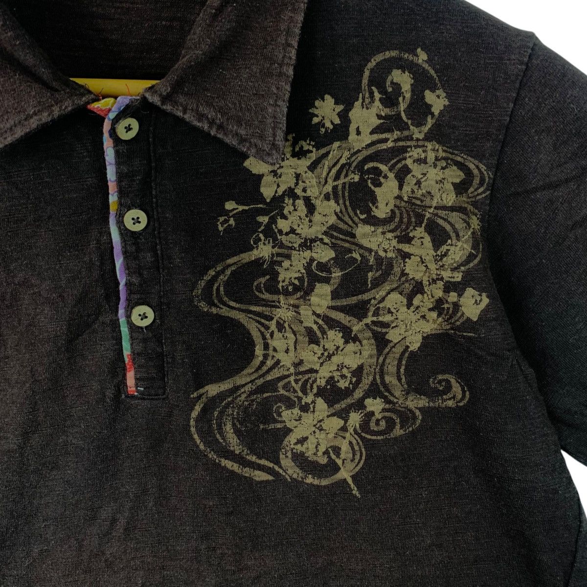 Vintage Vintage JAPAN TRADITIONAL SAKURA Flower Polo Tee Shirt Top Size L / US 10 / IT 46 - 3 Thumbnail