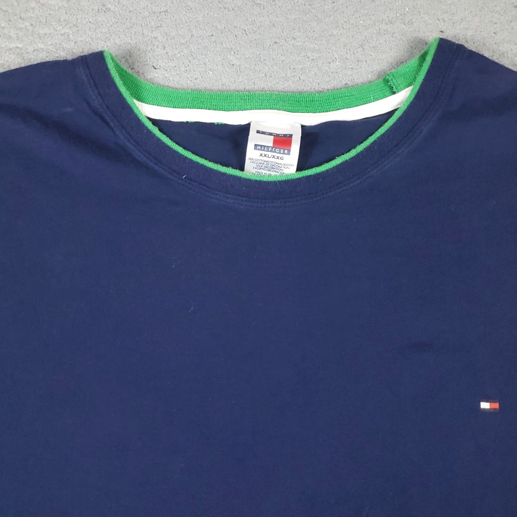 Tommy Hilfiger VINTAGE Tommy Hilfiger Shirt Unisex Adults T-Shirt 2XL Blue Crew Neck Short Sleeve Logo 90s Football American Mens Womens Size US XXL / EU 58 / 5 - 3 Thumbnail