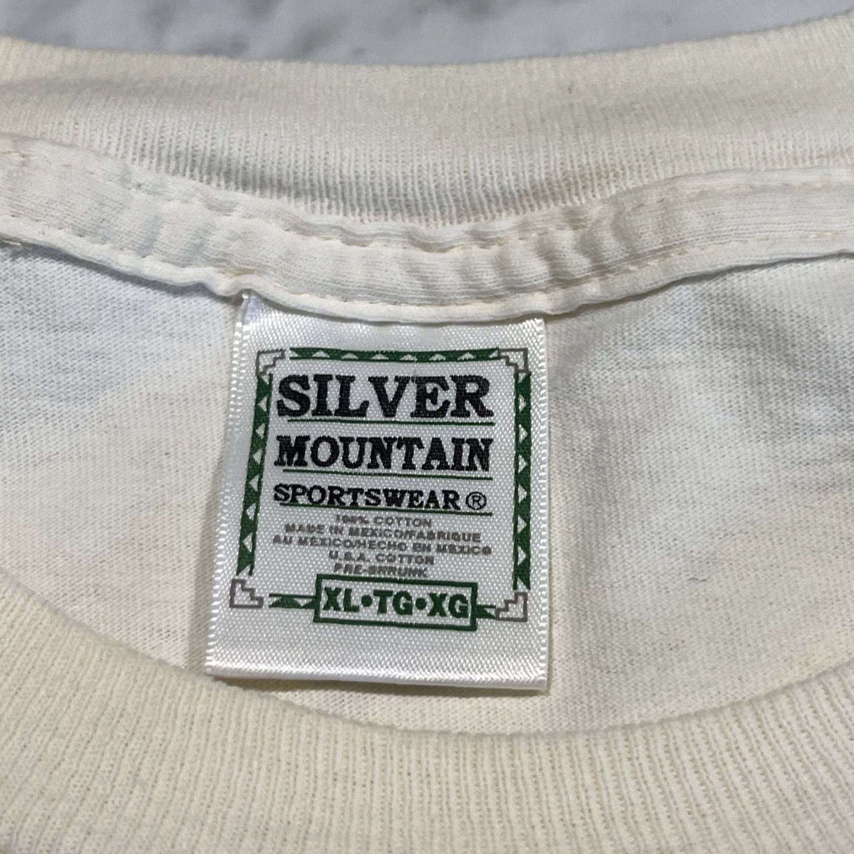 Vintage VINTAGE Silver Mountain Sportswear T Shirt USA Shirt Adult XL White Graphic Print 90s/USA Mens Size US XL / EU 56 / 4 - 7 Thumbnail