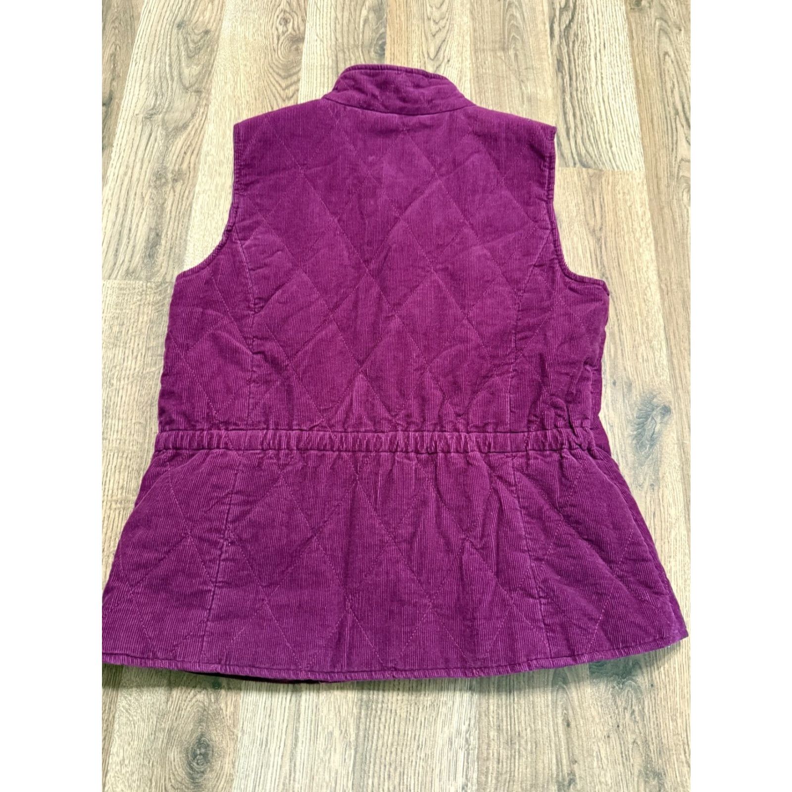 Vintage Relativity Vest, Women's Petite Medium, Purple, Button Up, Sleeveless, Pockets, Vest, Regular, Polyester, 0-0 Size M / US 6-8 / IT 42-44 - 2 Thumbnail