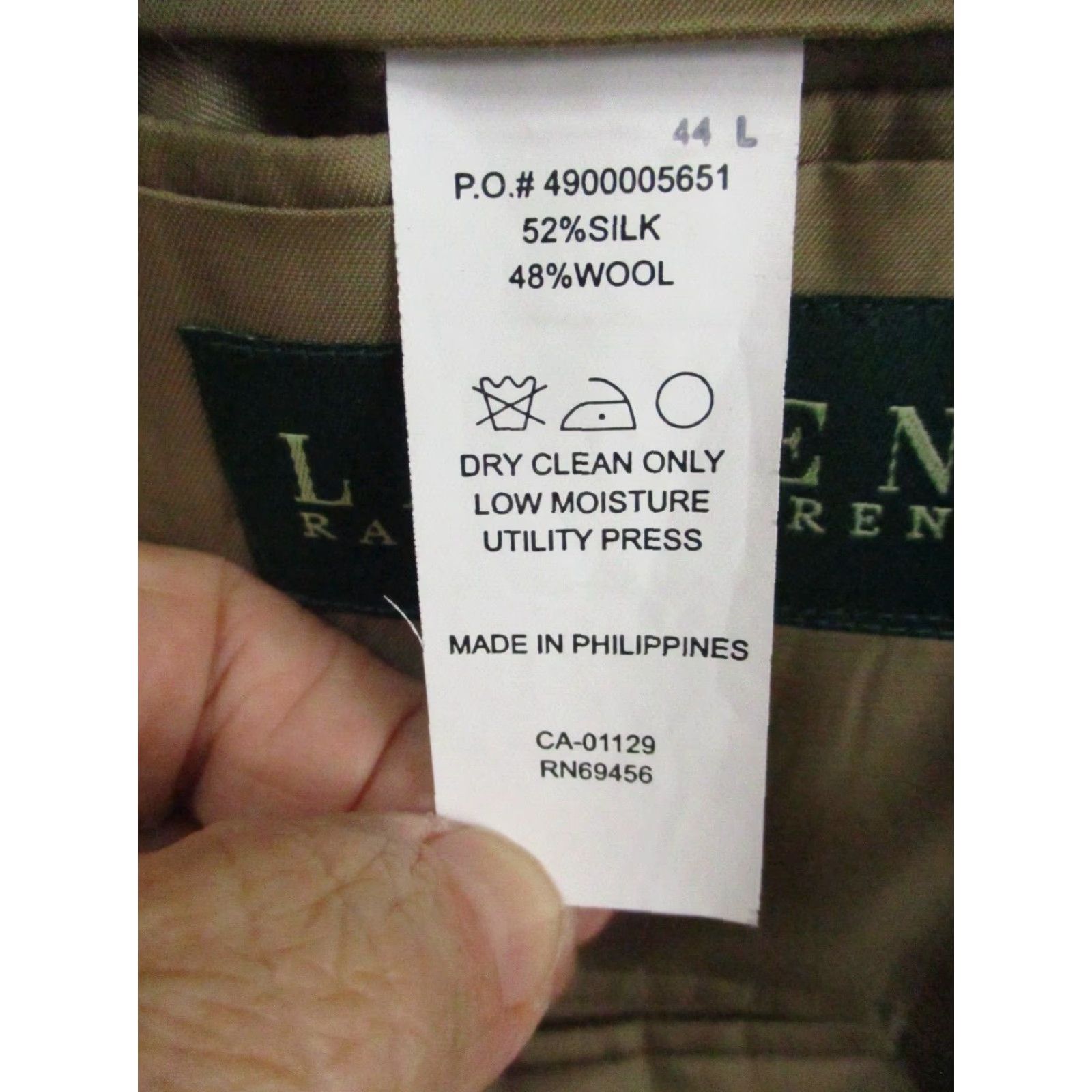 Ralph Lauren VINTAGE LAUREN RALPH LAUREN Sport Jacket 44 L Wool Gray Blazer Herringbone Tweed Sportcoat Mens Size 44R - 7 Thumbnail