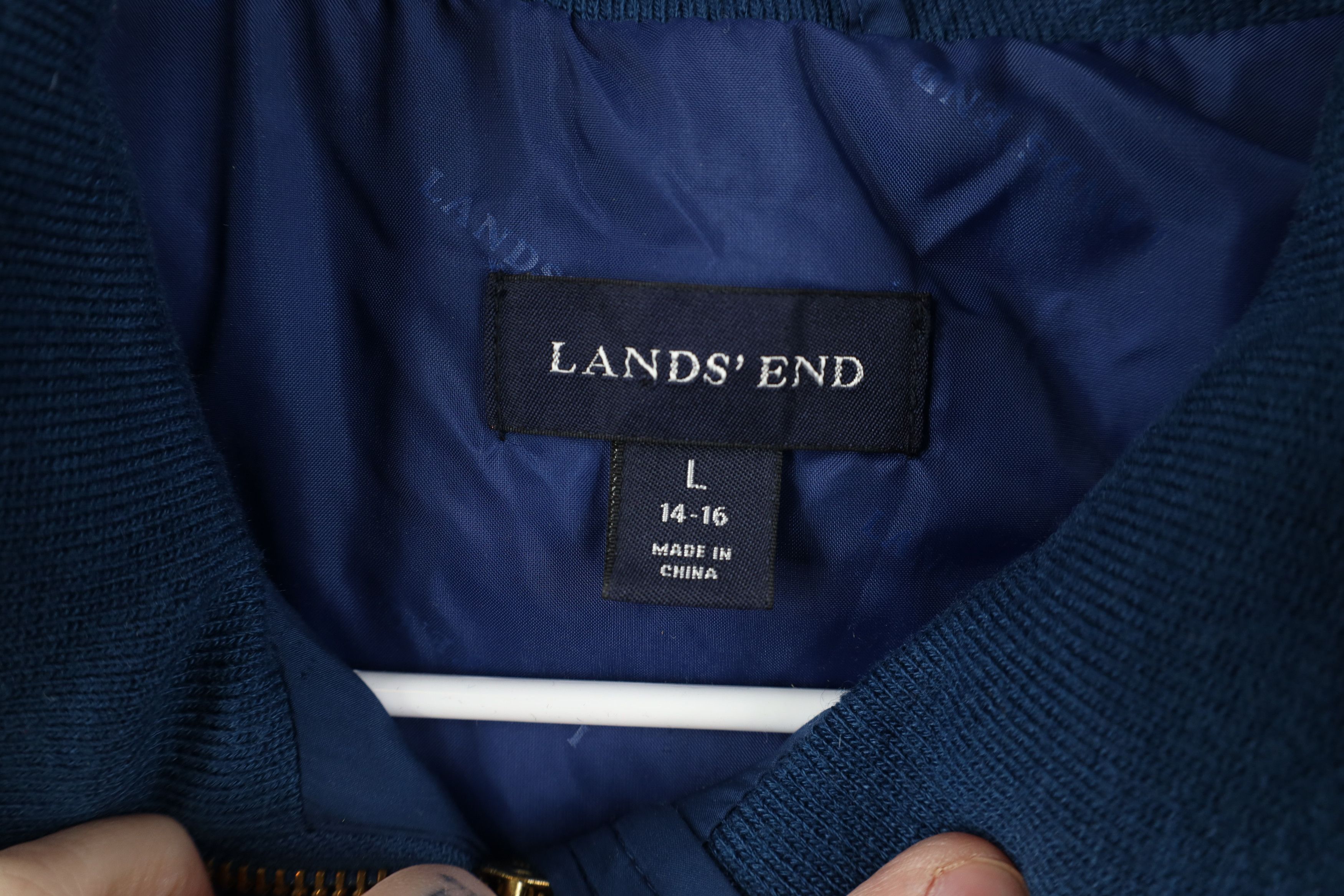 Lands' End Vintage Y2K Lands End Quilted Duck Down Puffer Jacket Size L / US 10 / IT 46 - 9 Thumbnail