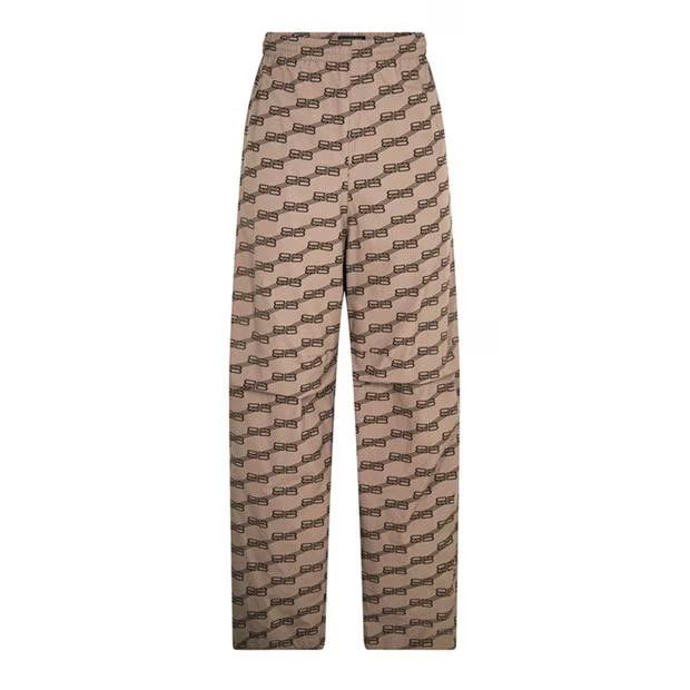 image of Balenciaga O1G2R1Mq0324 Mono Track Pant In Beige & Brown in Beige/Brown, Men's (Size 34)