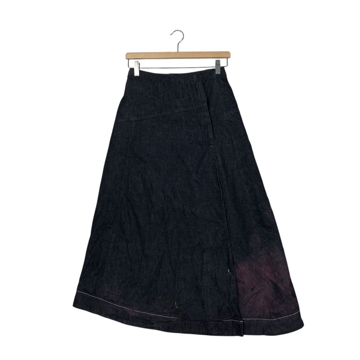 Japanese Brand 📌Acid Wash Design Punk Style Urvin Skirt Made in Japan Size 26" / US 2 / IT 38 - 2 Thumbnail