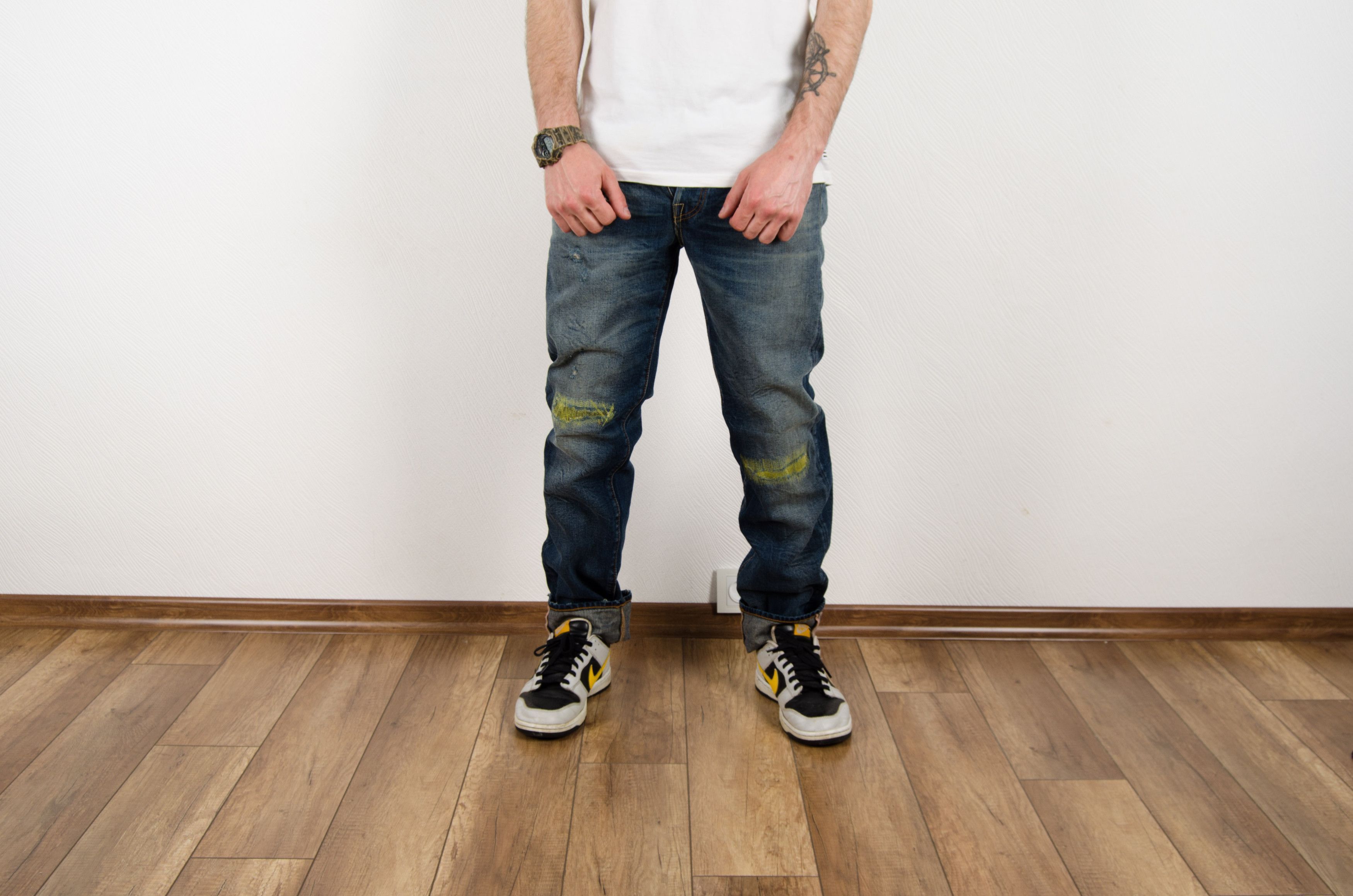 Acne Studios RARE Acne Studios Neon Repair Distressed Denim Jeans Pants Size US 31 - 2 Thumbnail