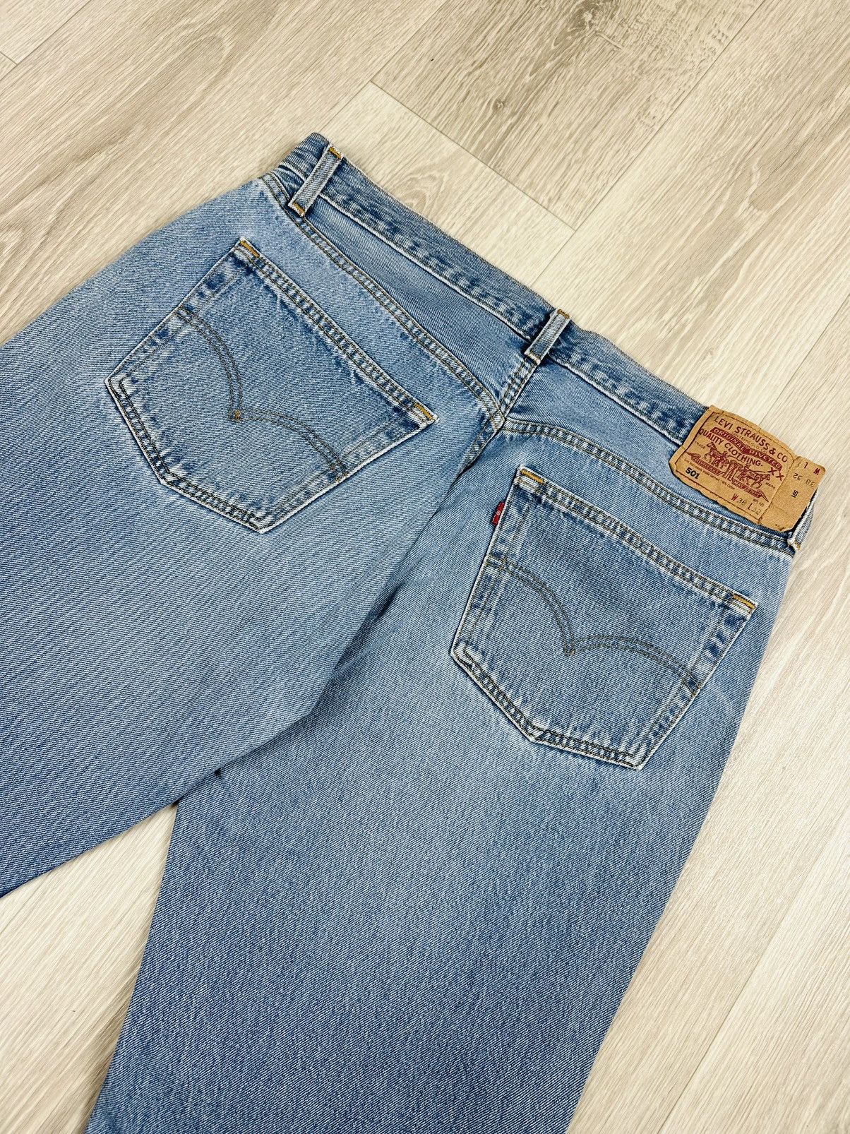 Levi's Vintage 90s Levi’s 501 Denim Jeans 38x32 Made in UK Size US 38 / EU 54 - 3 Thumbnail