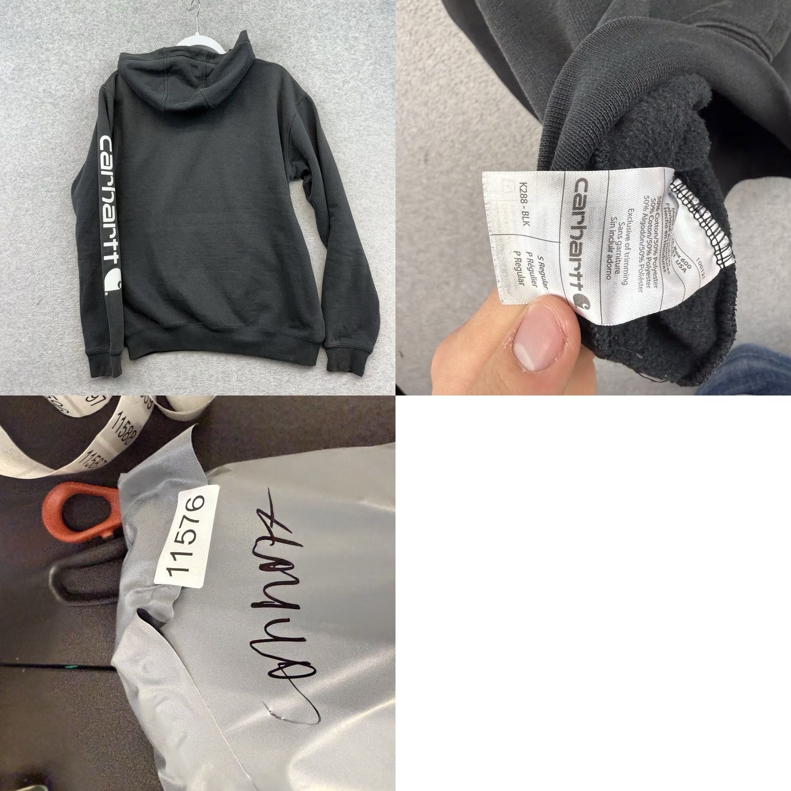 Carhartt VINTAGE Carhartt Hoodie Shirt Mens Small Black K288 Relaxed Fit Hooded Graphic Print Pockets Pullover Sweatshirt Outdoor Workwear Size US S / EU 44-46 / 1 - 8 Thumbnail