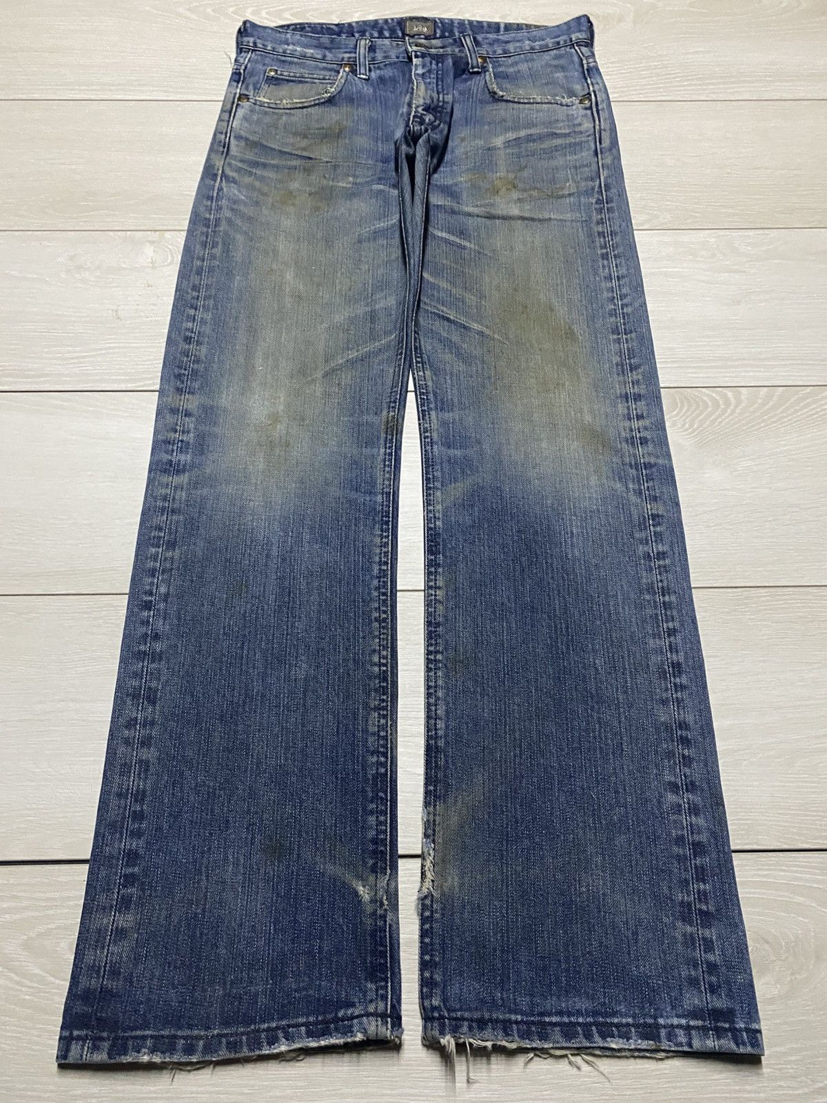 Lee × Number (N)ine Lee Riders Sanforized Dirty Wash Distressed Loose Jeans Size US 30 / EU 46 - 1 Thumbnail