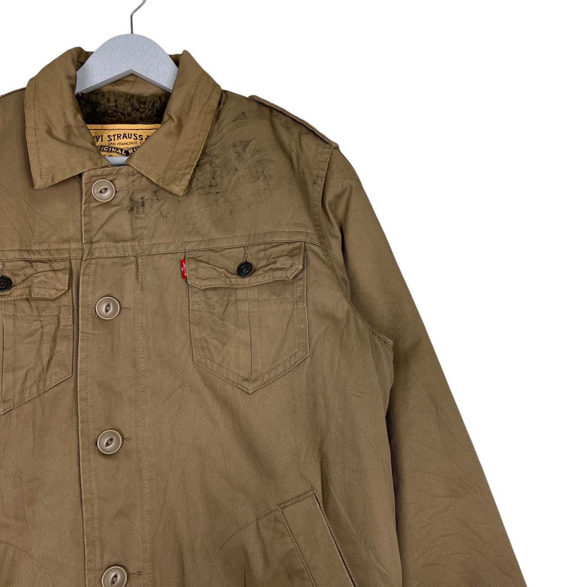 Levi's 🔥 VINTAGE LEVIS RED TAB FAUX FUR LINING ZIPPER JACKET Size US L / EU 52-54 / 3 - 6 Thumbnail