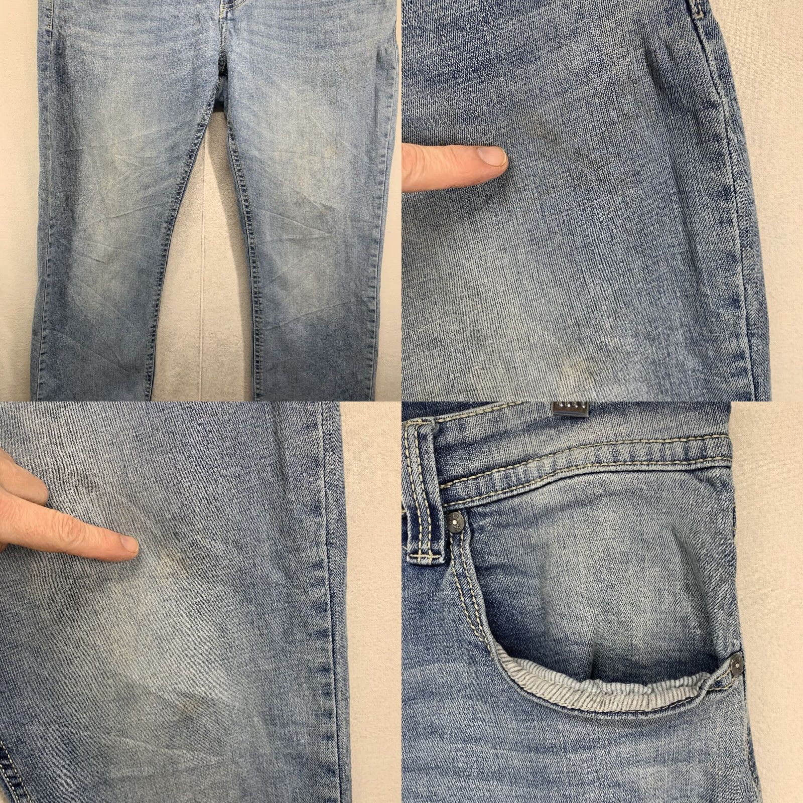 Denime VINTAGE Axel Jeans Men 36x32 Slim Bootcut Denim Light Wash Casual Pants Size US 36 / EU 52 - 8 Thumbnail
