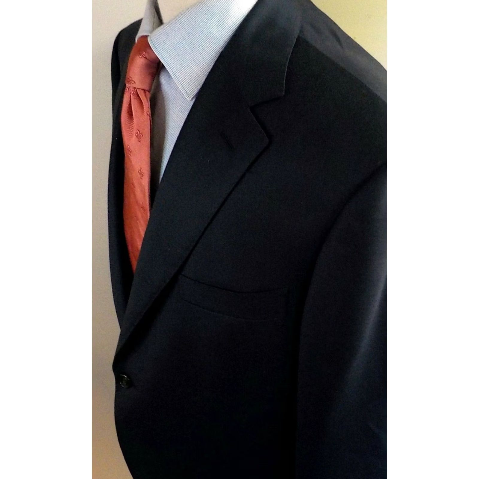 Suitsupply VINTAGE Suitsupply Navy Blazer Sport Coat Wool 110's Made in Italy 48R Mens Size 48R - 6 Thumbnail
