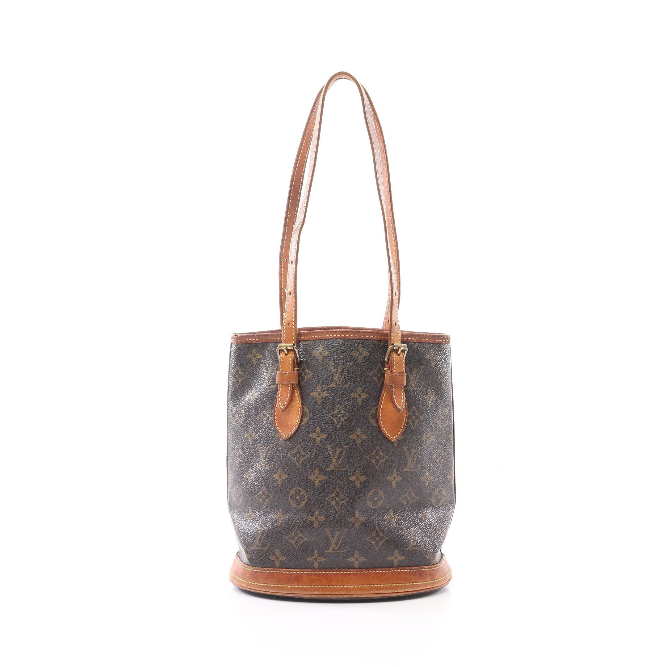 Louis Vuitton Louis Vuitton Bucket Pm Monogram Handbag Leather Brown Size ONE SIZE - 1 Thumbnail