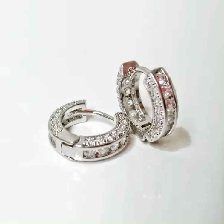 Jewelry × Vintage Cubic Zirconia Round Hoop Earrings Size ONE SIZE - 3 Thumbnail