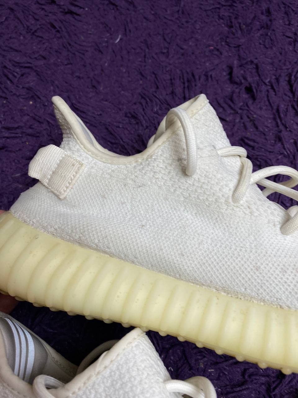 Adidas Adidas Yeezy Boost 350 V2 Cream Triple White Low Sneakers Size US 10.5 / EU 43-44 - 10 Thumbnail