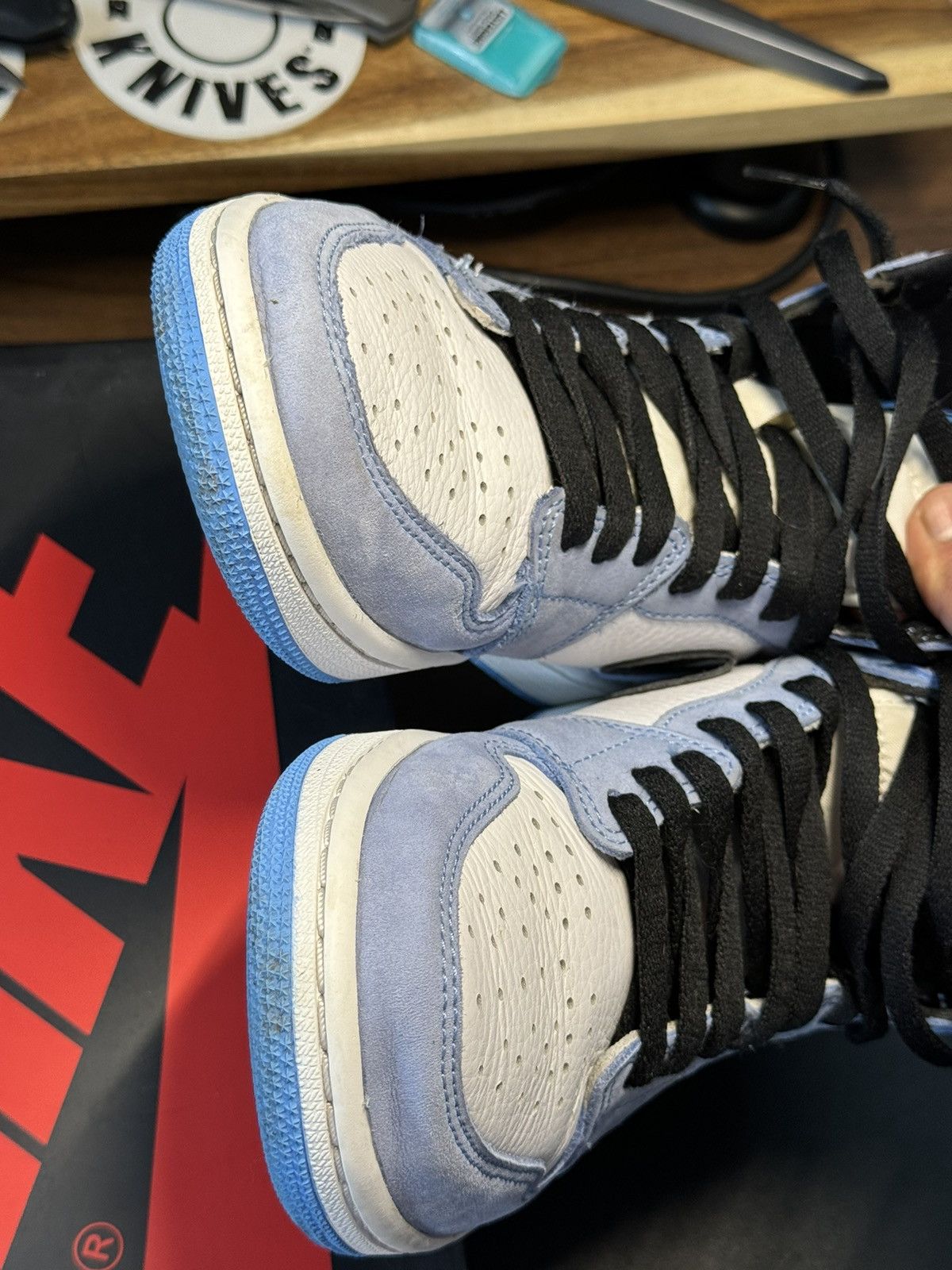 Jordan Brand × Nike Jordan 1 High - University Blue - 8.5 — Good Condition Size US 8.5 / EU 41-42 - 5 Thumbnail