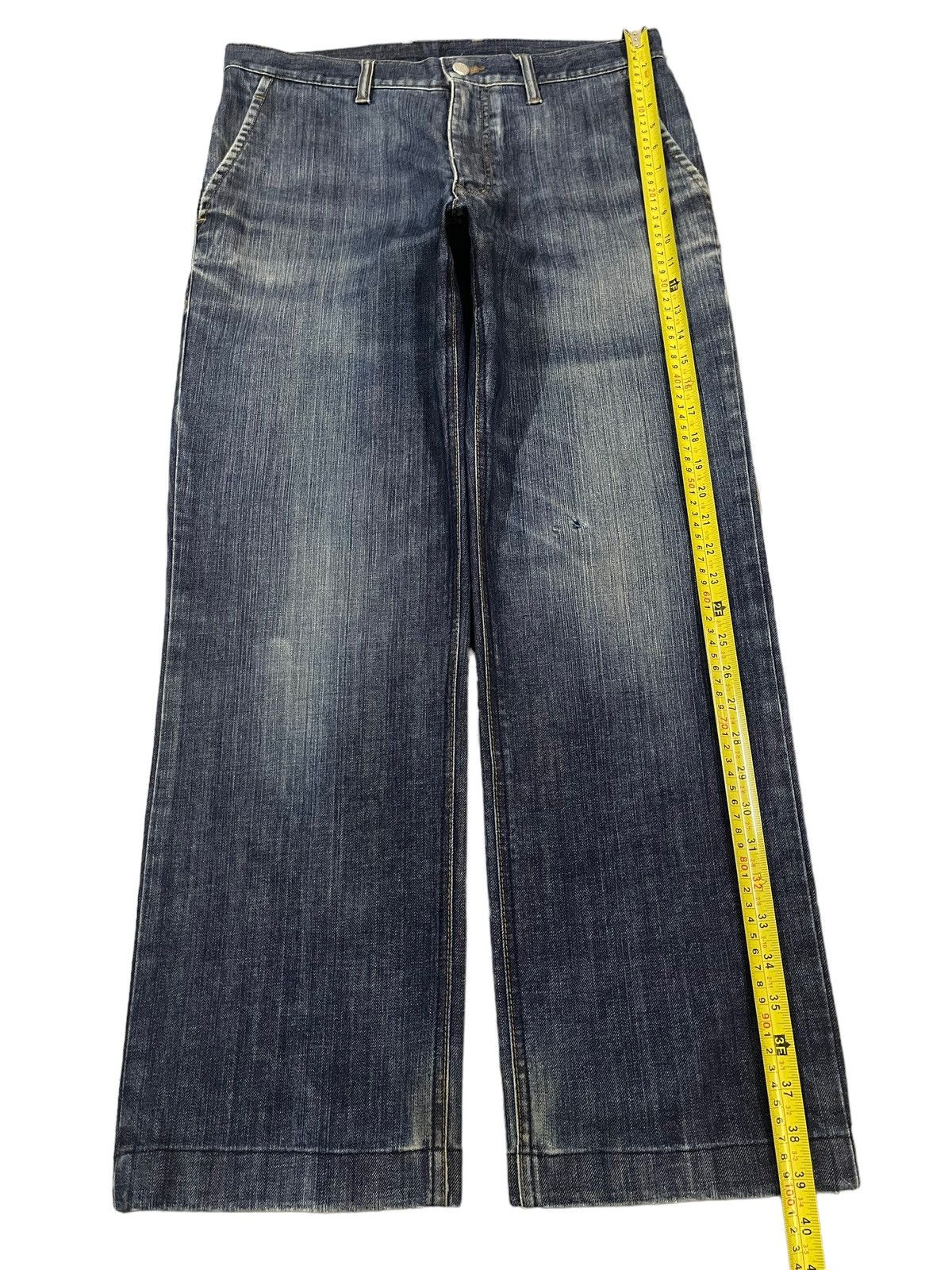 14th Addiction Vintage Japanese Brand Blue Wash Style Loose Jeans Size US 33 - 12 Thumbnail