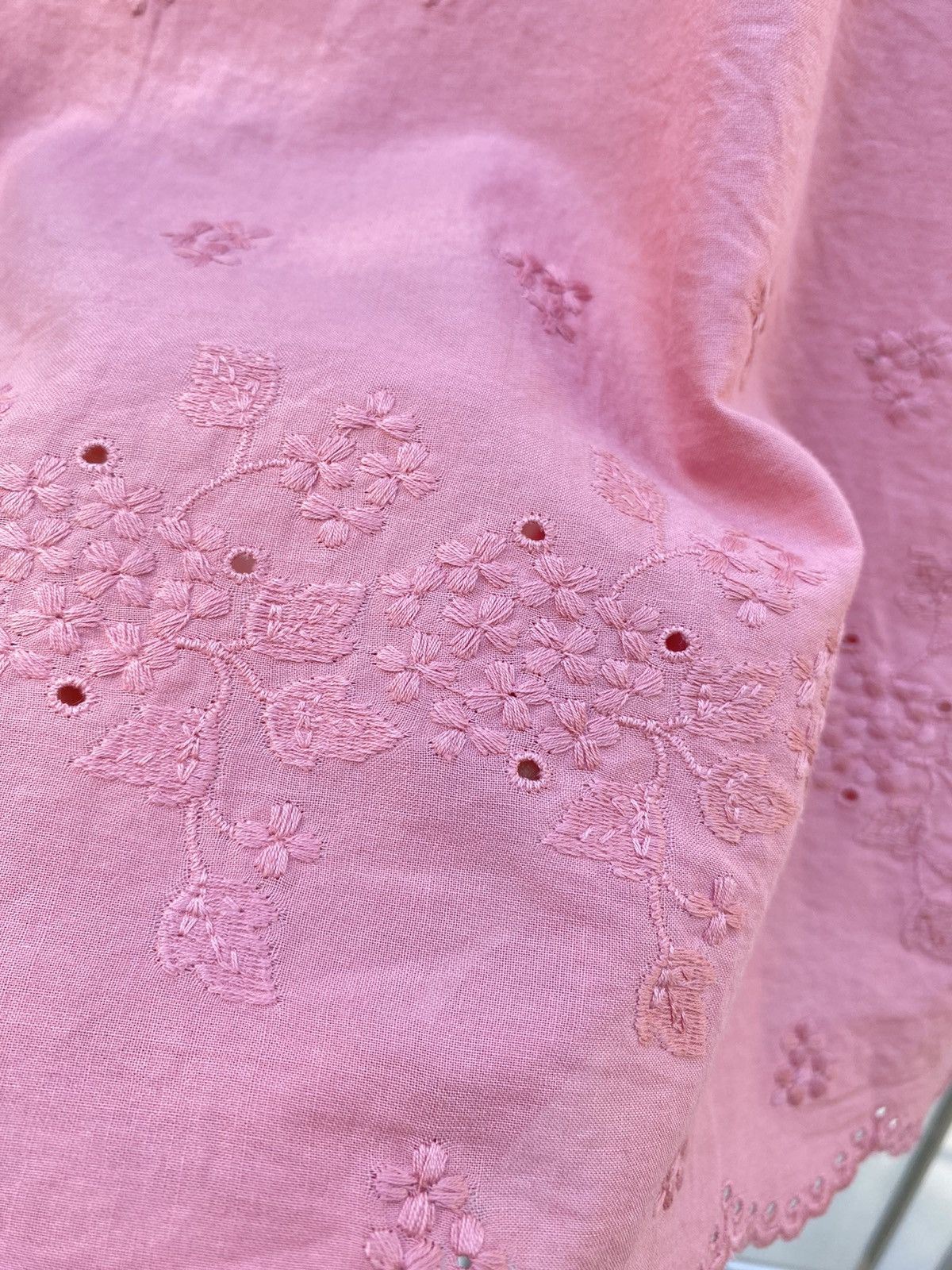 Nina Ricci Nina Ricci Pink Floral Short Sleeve Shirt Size ONE SIZE - 11 Thumbnail