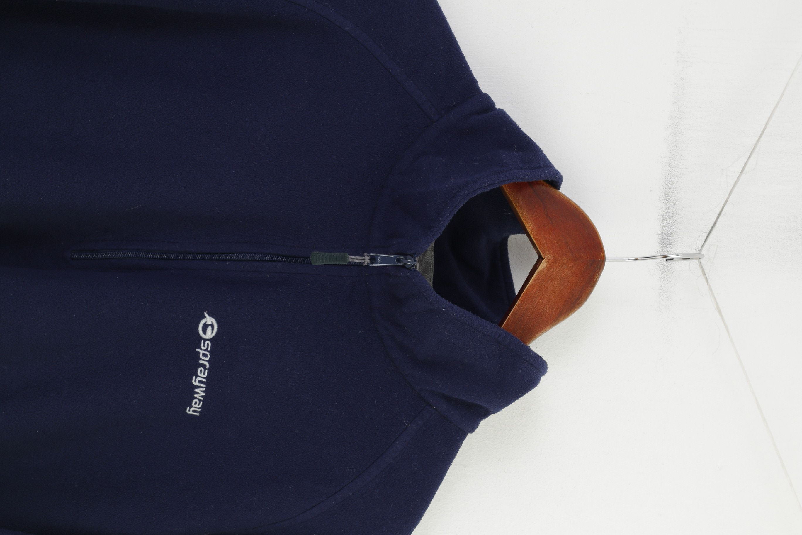 Vintage Sprayway Men L Fleece Sweatshirt Navy Zip Neck 10052 Size US L / EU 52-54 / 3 - 2 Thumbnail
