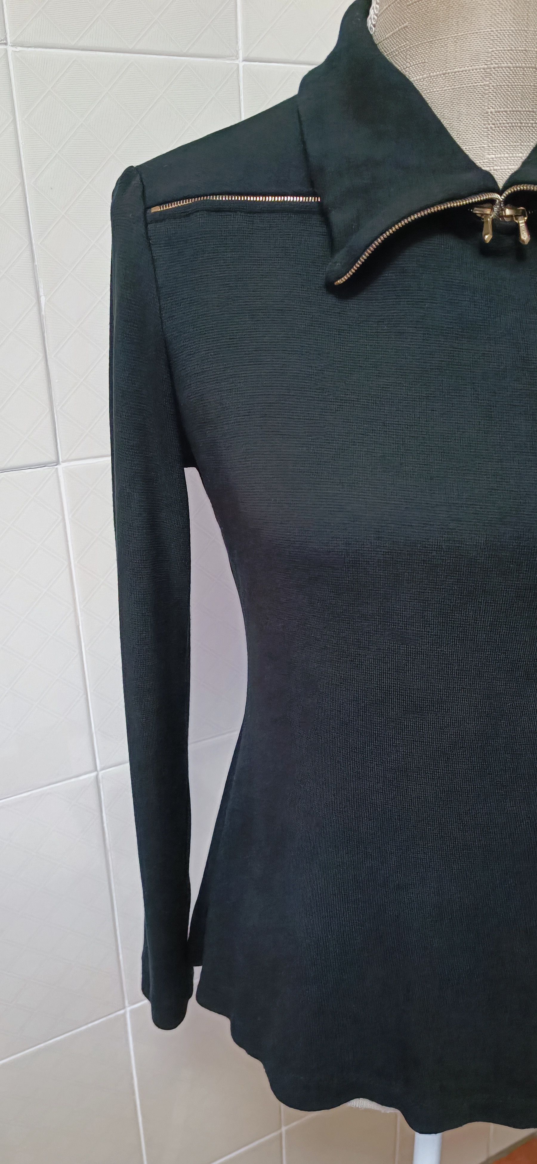 Jean Paul Gaultier Black sweater with Zippers on the front, above the bust. Size M / US 6-8 / IT 42-44 - 5 Thumbnail
