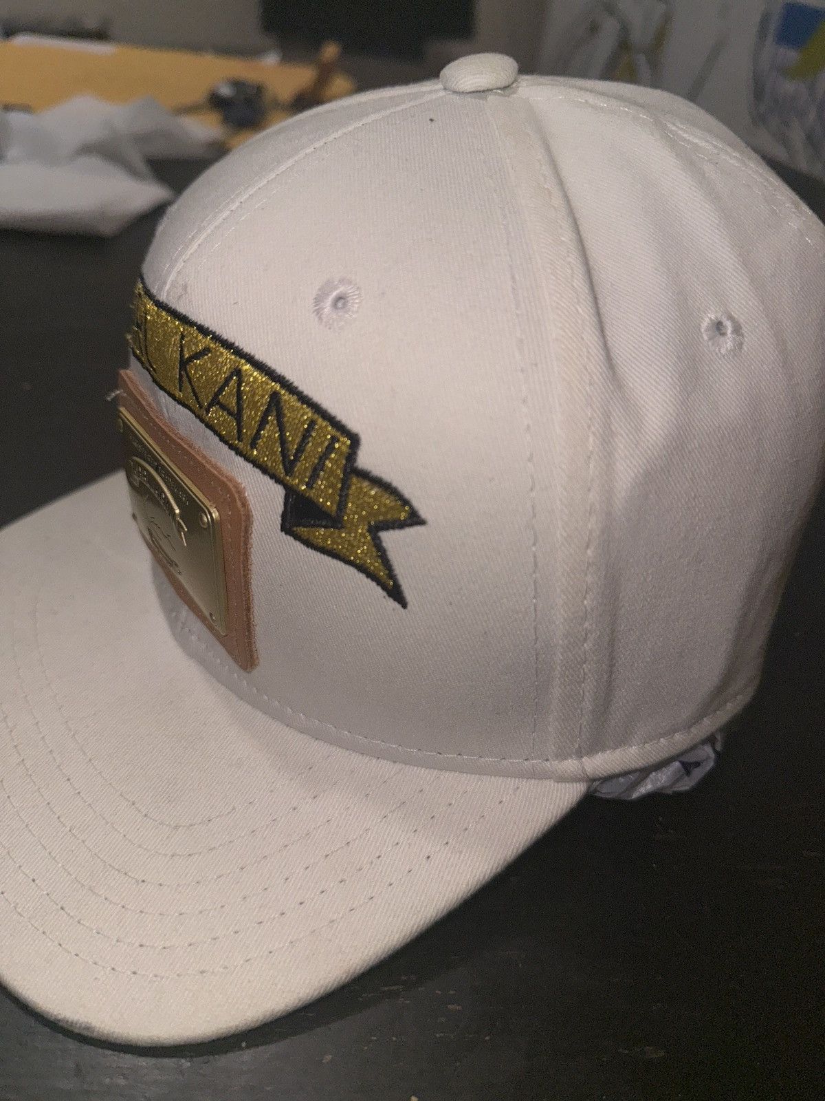 Karl Kani Vintage 90s White Karl Kani SnapBack Hat Size 36 - 3 Thumbnail