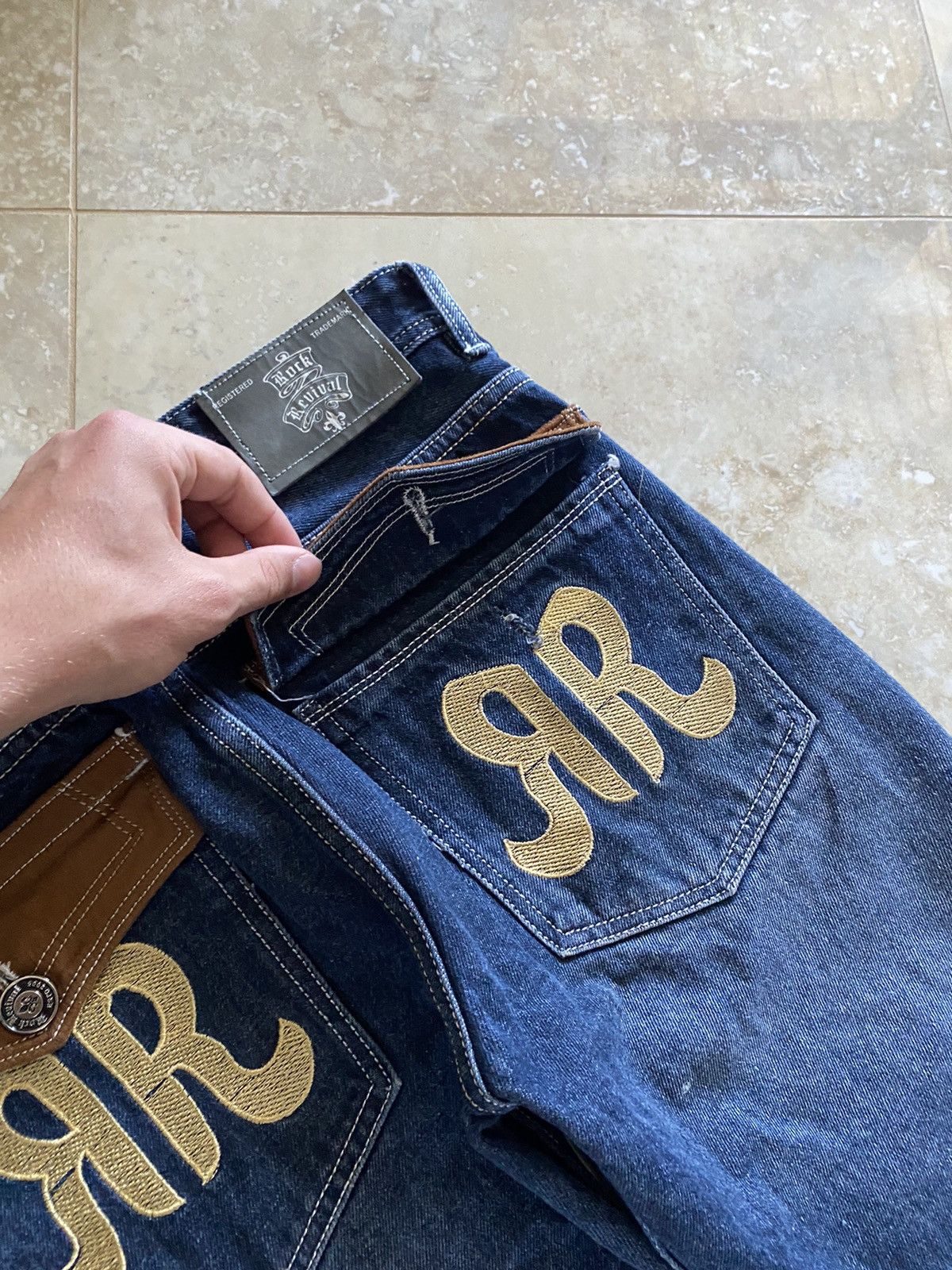 Rock Revival Vintage Rock Revival Big Logo Straight Leg Jeans Y2K Street Size US 30 / EU 46 - 4 Thumbnail