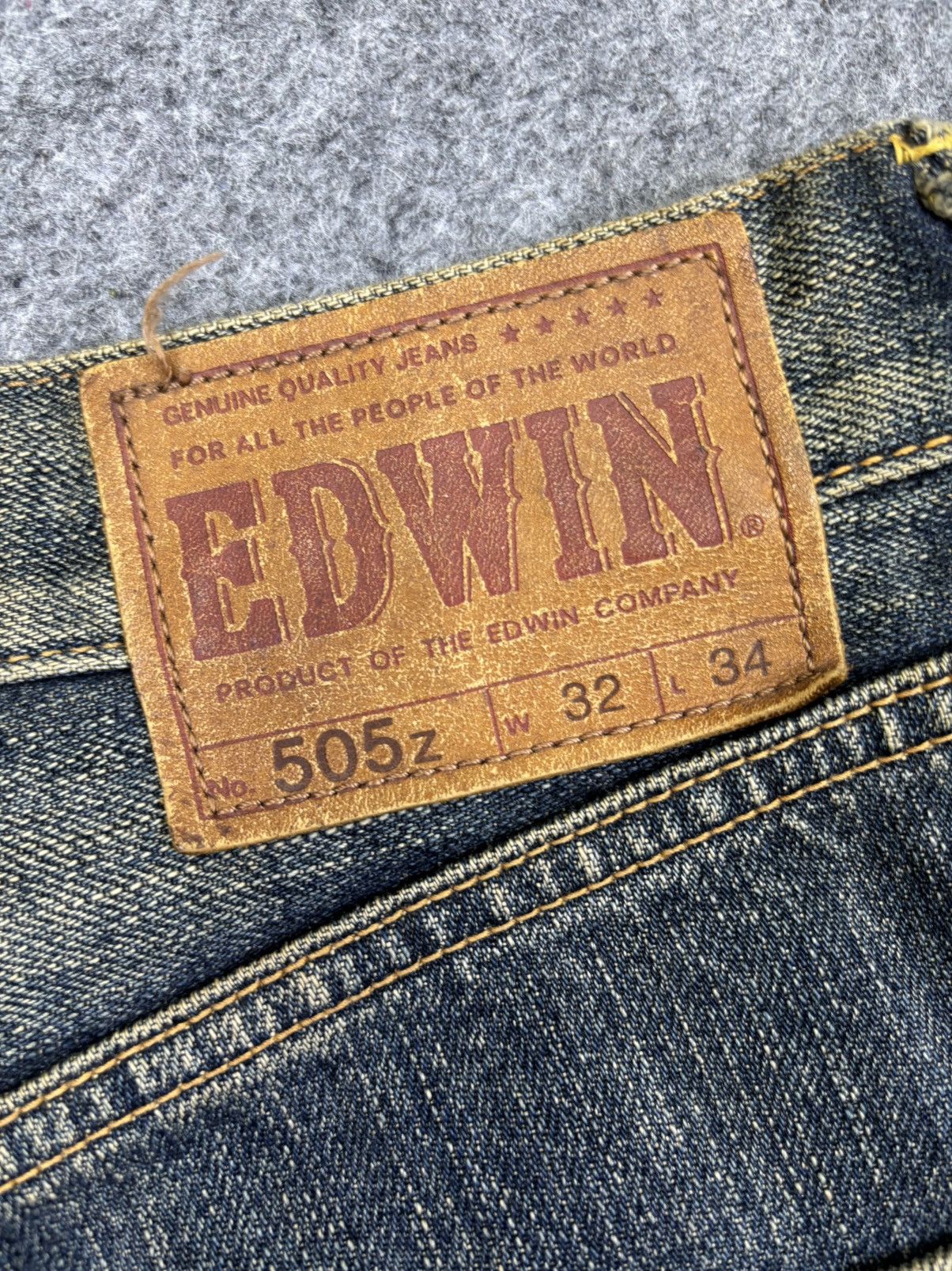 Edwin 💥Wide Selvedge💥Edwin 505z Mudwash DSelvedge Denim F913 Size US 33 - 13 Thumbnail