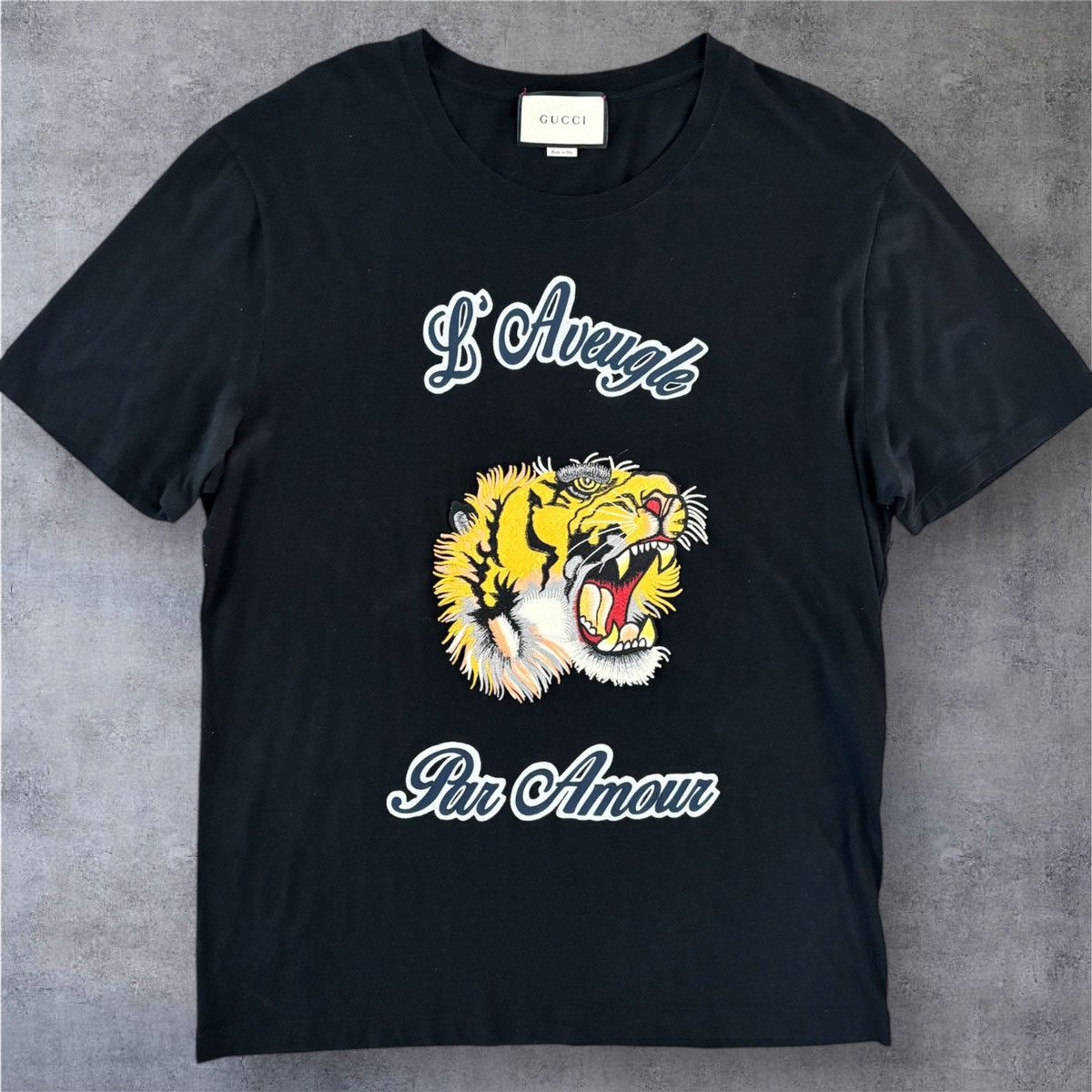 GUCCI L'AVEUGLE PAR AMOUR スウェットシャツ Gucci Bee Accent L'Aveugle Par Amour Sweatshirt - Black