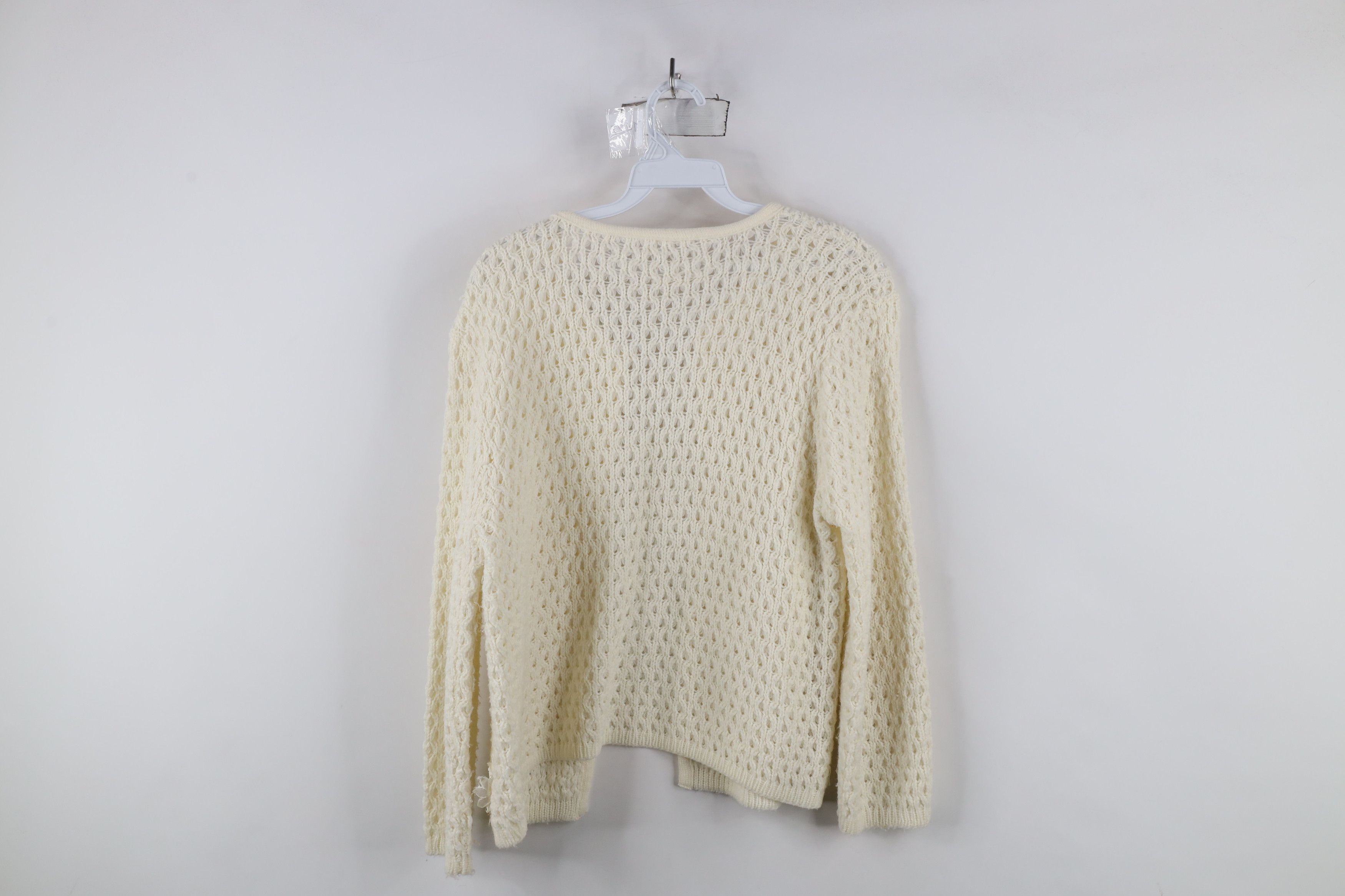 Vintage Vintage 60s 70s Streetwear Knit Open Front Cardigan Sweater Size M / US 6-8 / IT 42-44 - 9 Thumbnail