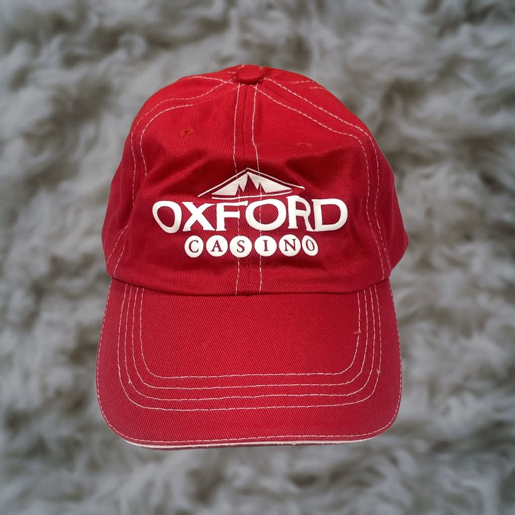 Vintage Vitronic Hat Adult Red Oxford Casino Adjustable Strap Back Cap One Size Fits All Size ONE SIZE - 1 Thumbnail