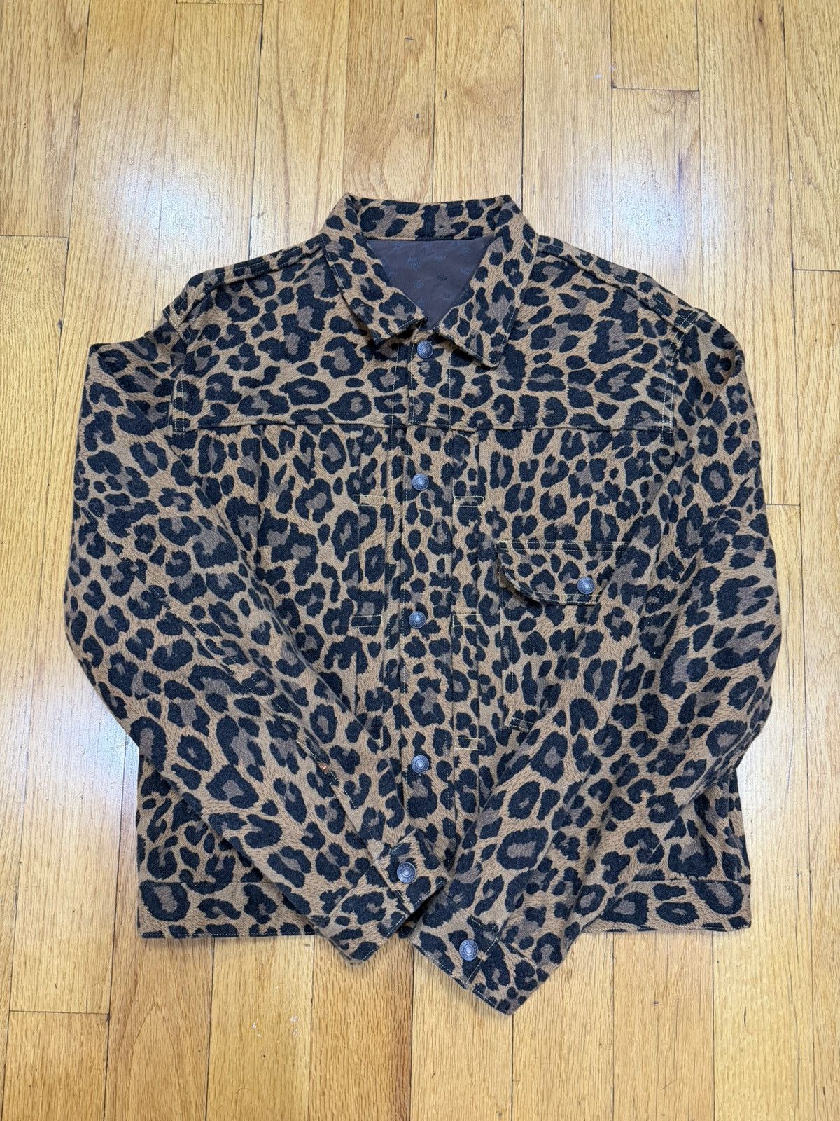 Kapital Kapital Leopard Print Brushed Cotton-blend Twill Jacket Size US L / EU 52-54 / 3 - 1 Thumbnail