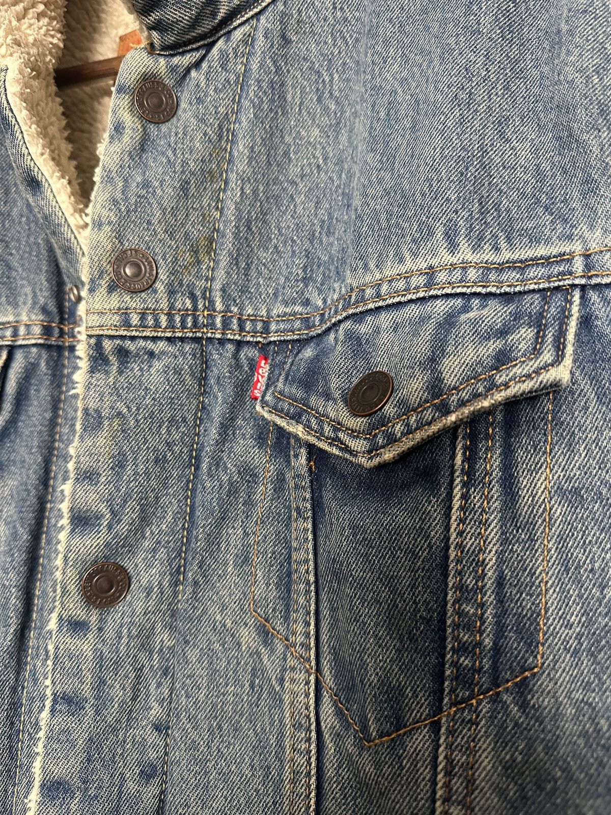 Levi's Levi’s Sherpa Trucker Denim Jacket Size US L / EU 52-54 / 3 - 2 Thumbnail